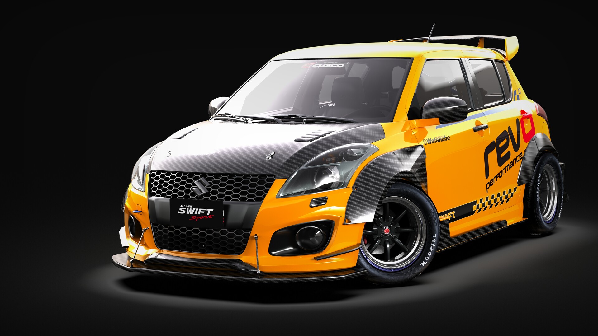 ArtStation - Suzuki Swift GT 2017 Rocket Bunny x Carbon