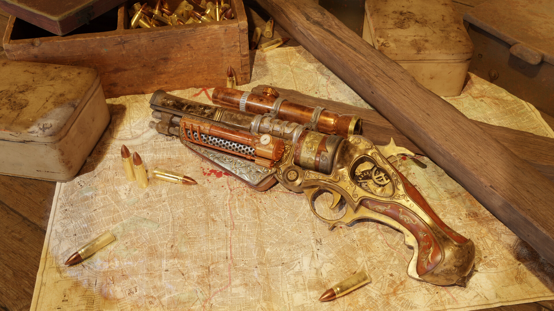 ArtStation - Steam Punk Revolver