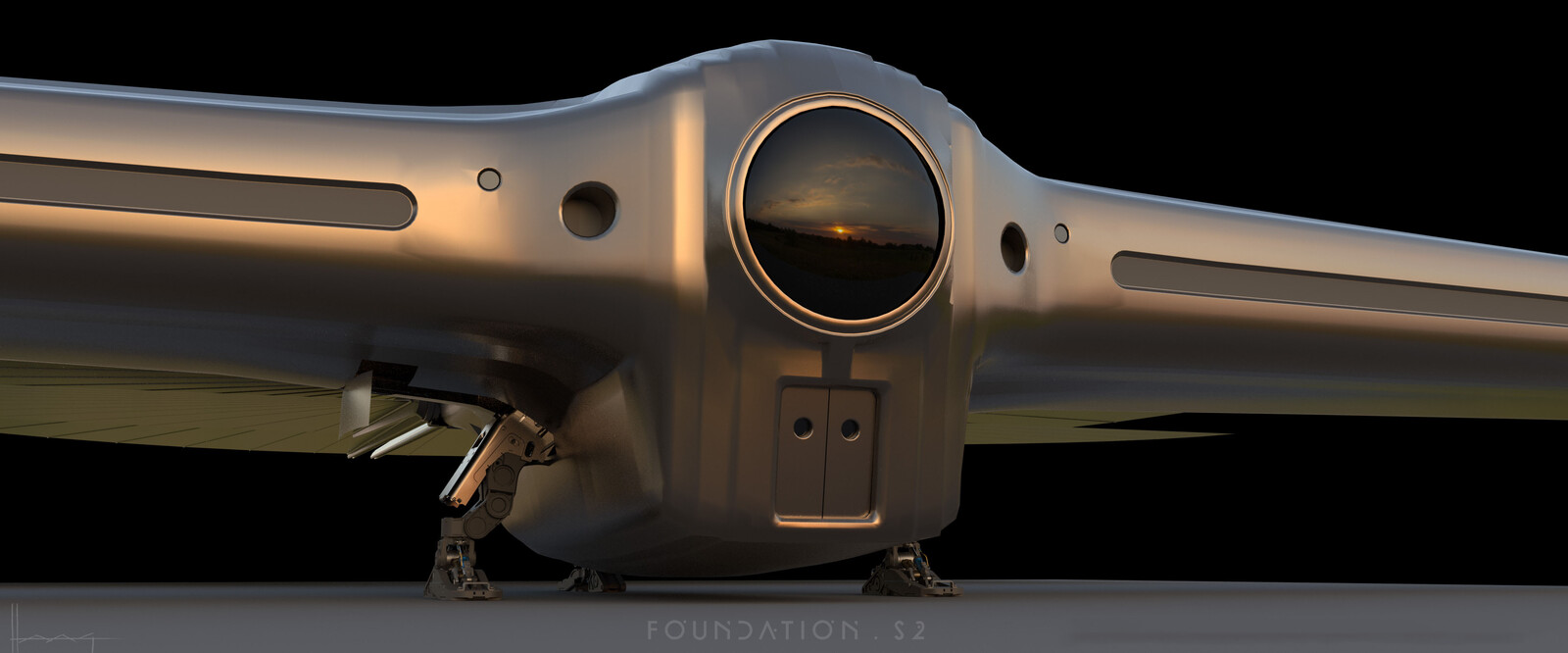 Cloudship Shuttle Design . Foundation Season 2