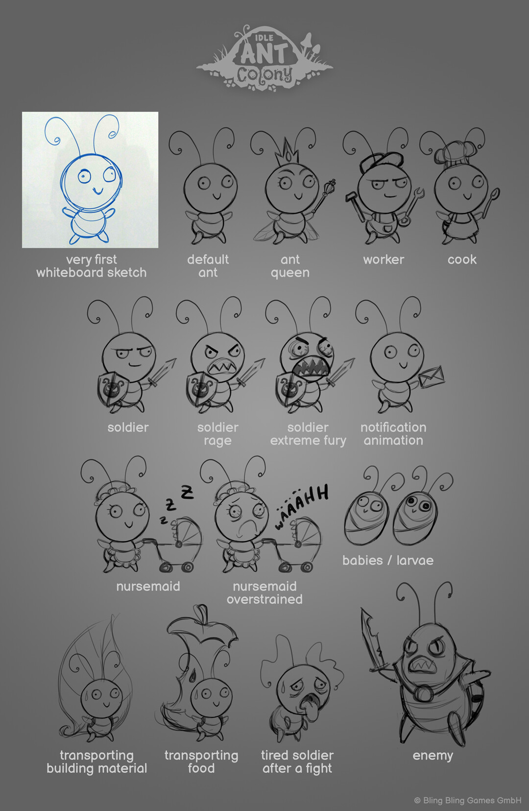 ArtStation - Idle Ant Colony - Character Design