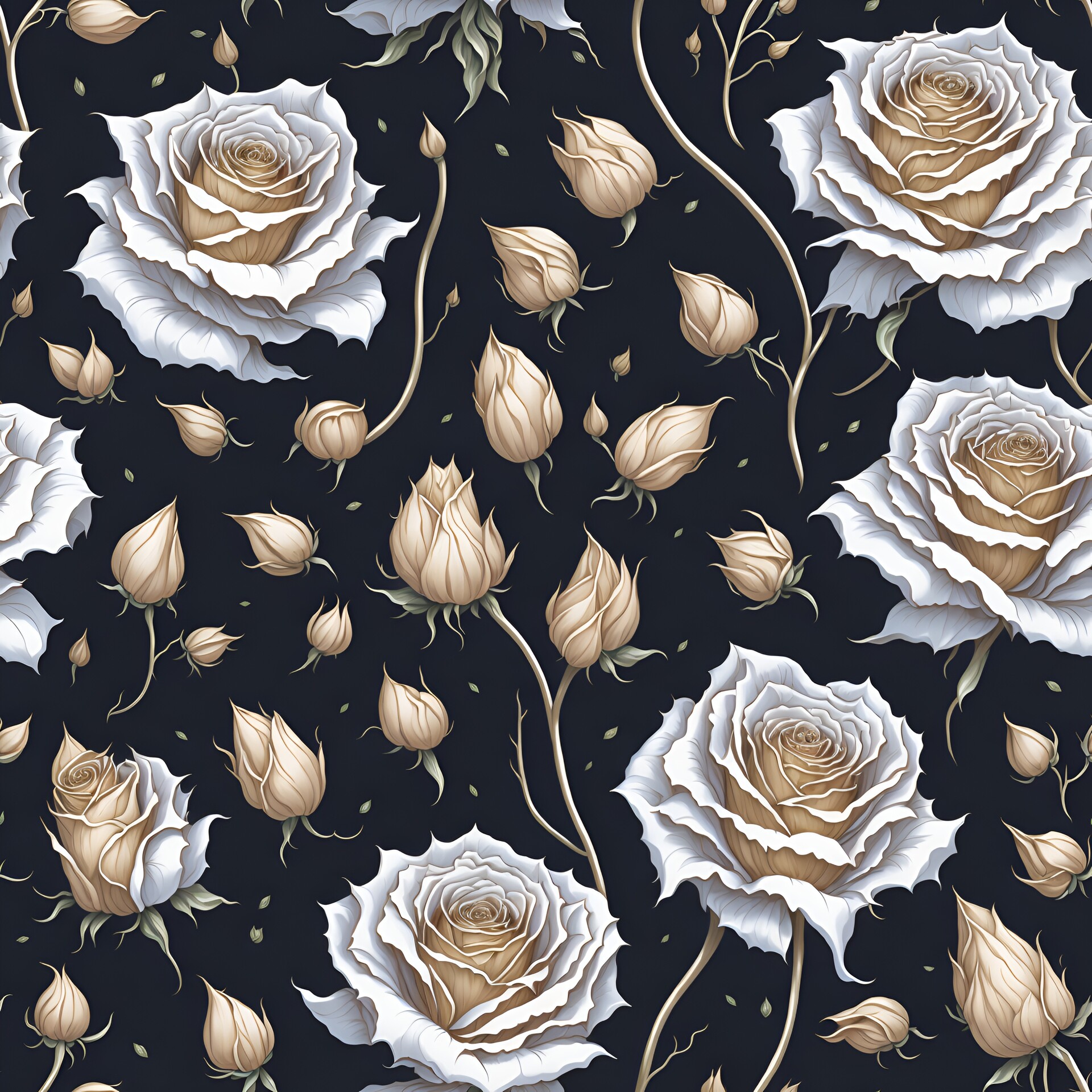 ArtStation - Golden Roses: A Captivating Floral Delight!