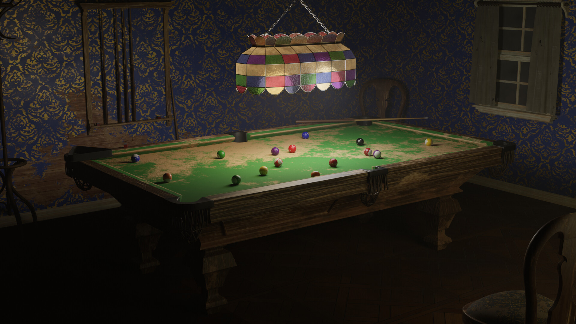 ArtStation billiard room