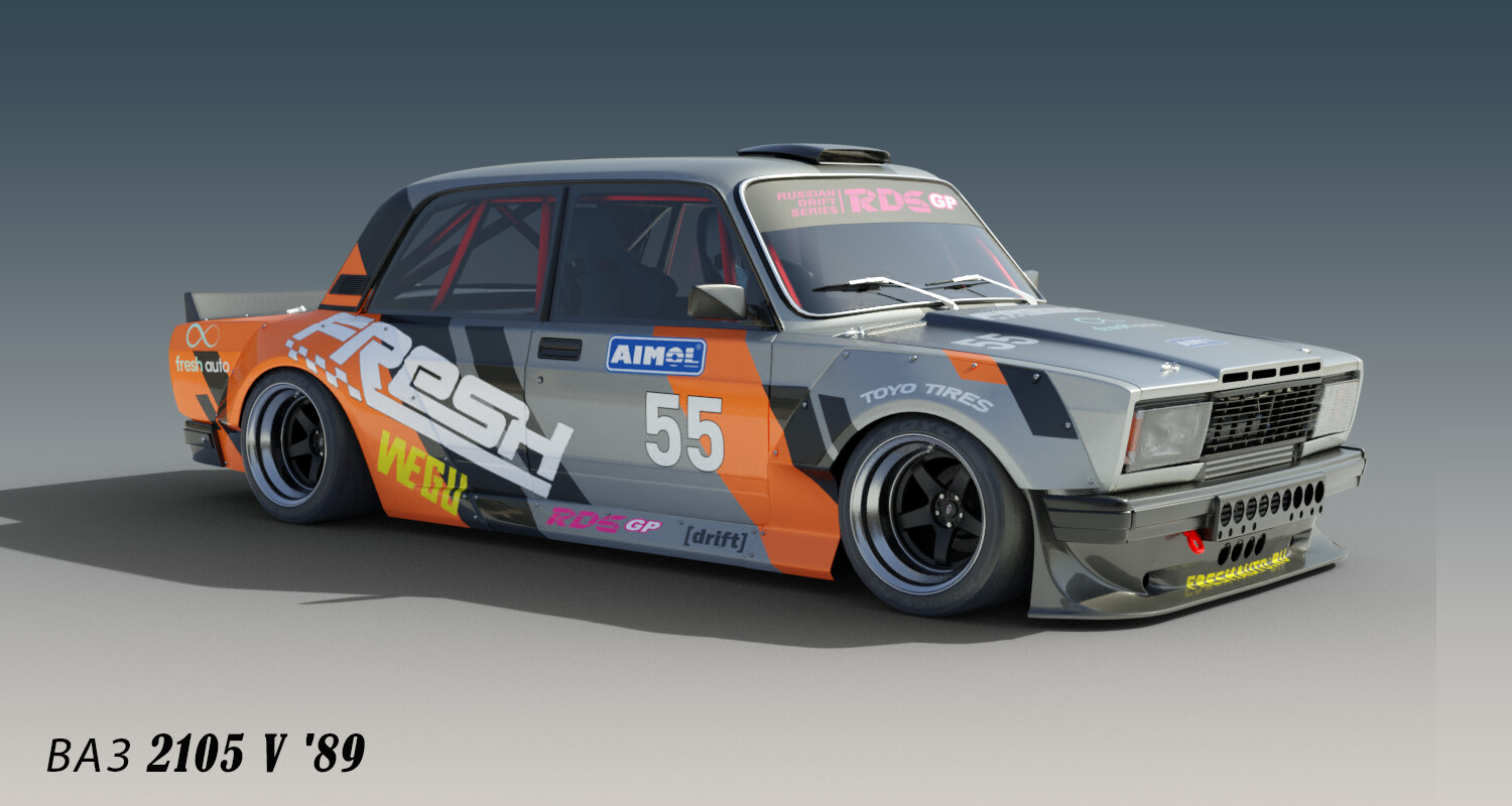 ArtStation - ВАЗ 2105 V '89 With Widebody kit