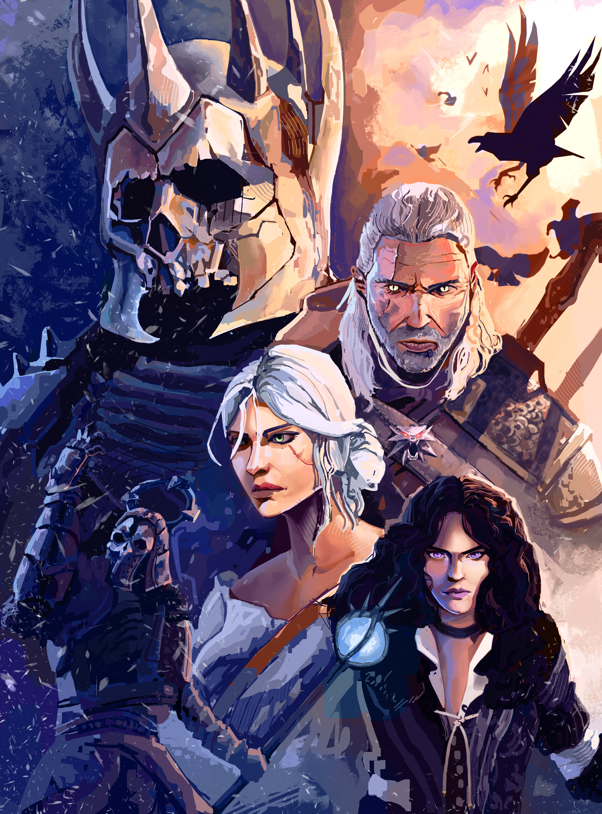 ArtStation - The witcher 3 - Wild hunt piece