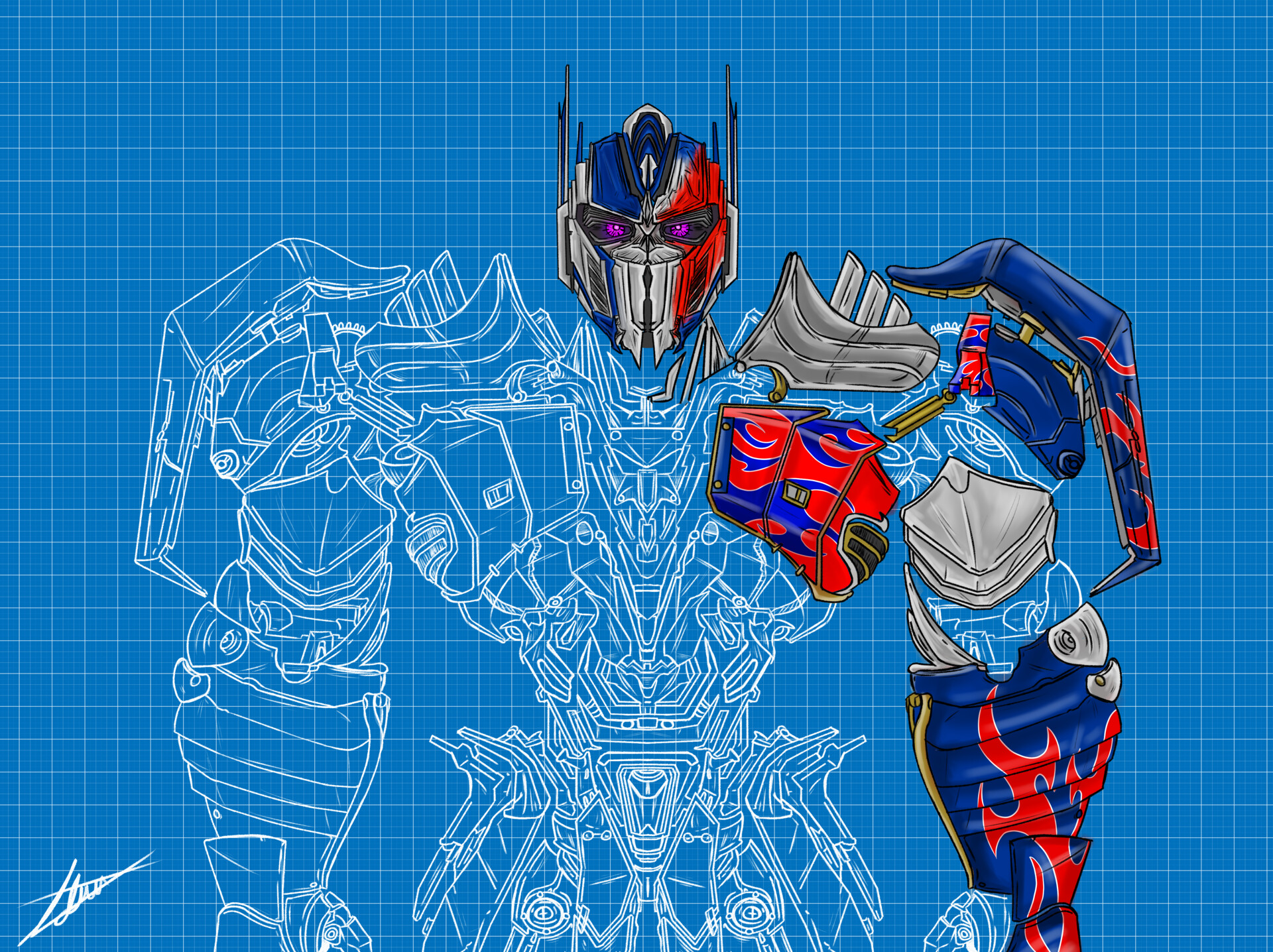 ArtStation Optimus Prime Black Knigth (Transformers The Last Knight