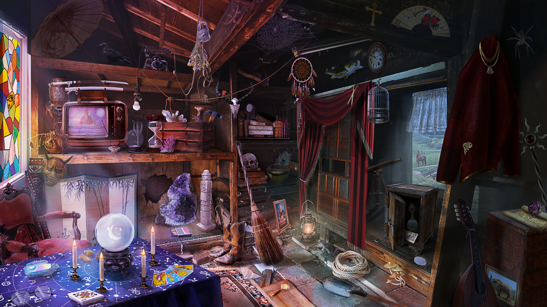 Viktor miel hidden object game level abandoned fortune teller s house