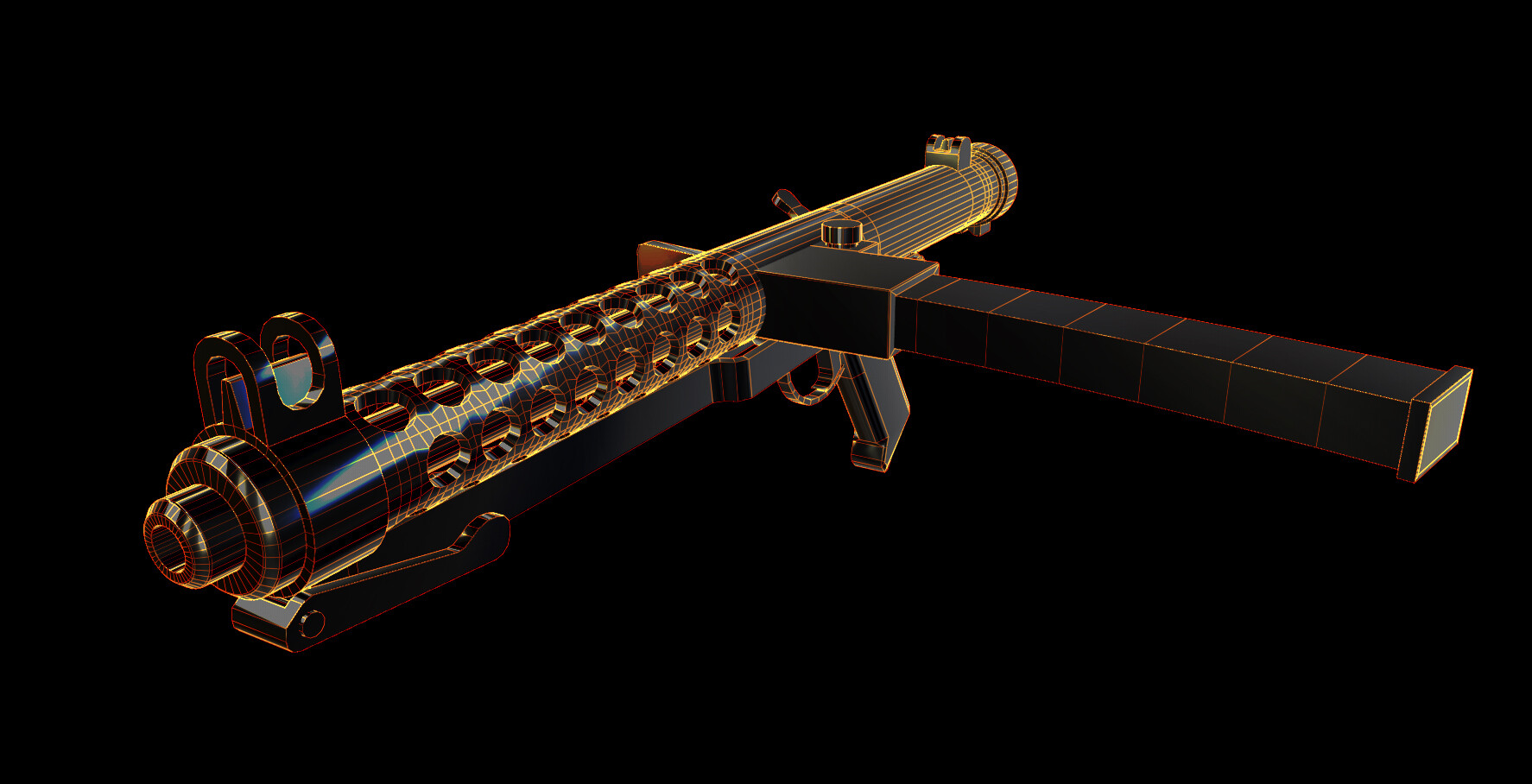 ArtStation - Game Asset_Sterling Submachine Gun