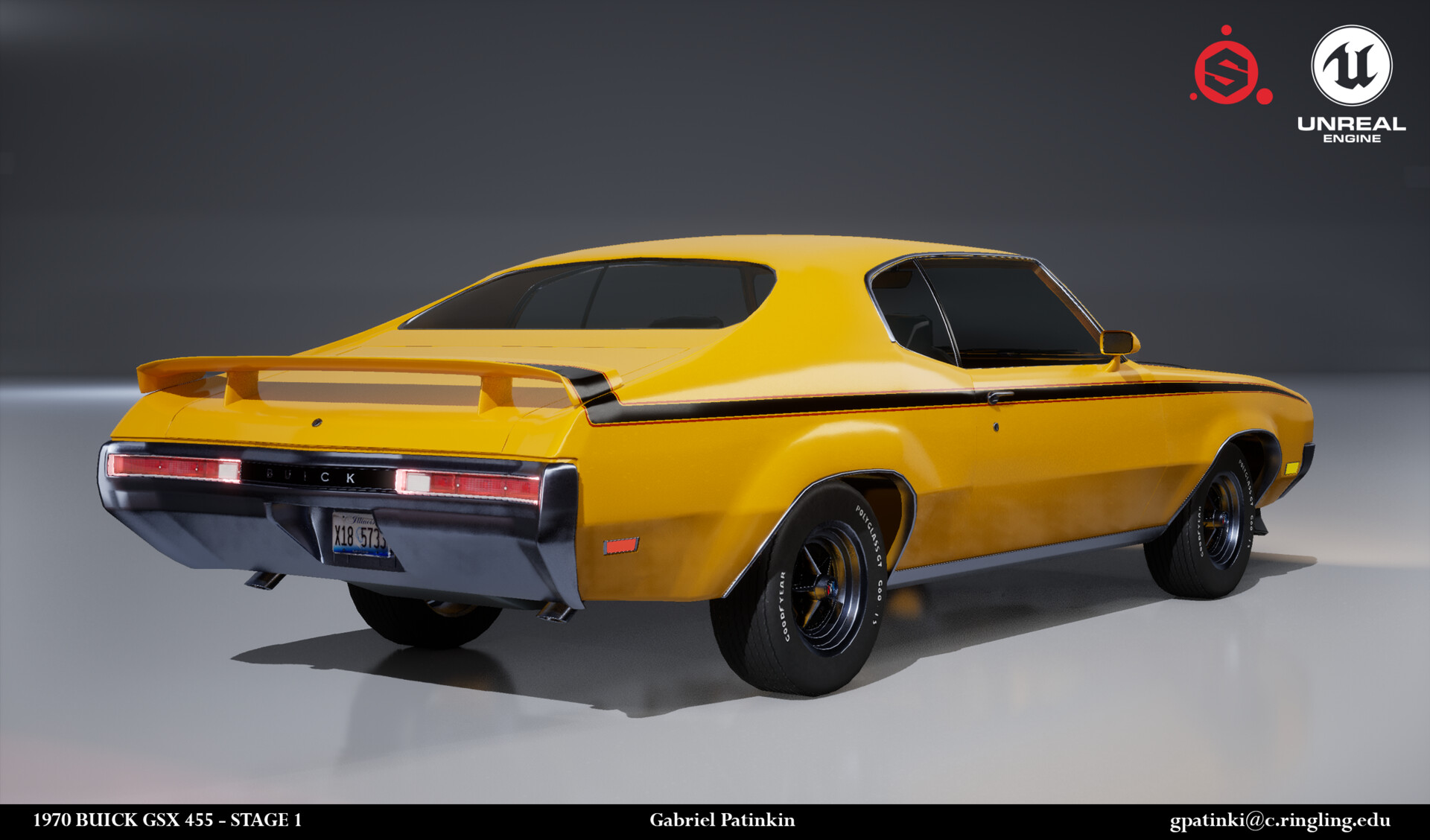 Vintage Ecstasy 1970 Buick GSX ステアリング