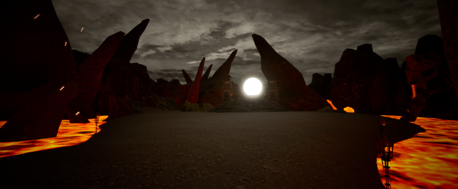 A snapshot of the environment surrounding the boss arena. - Unreal Engine 5