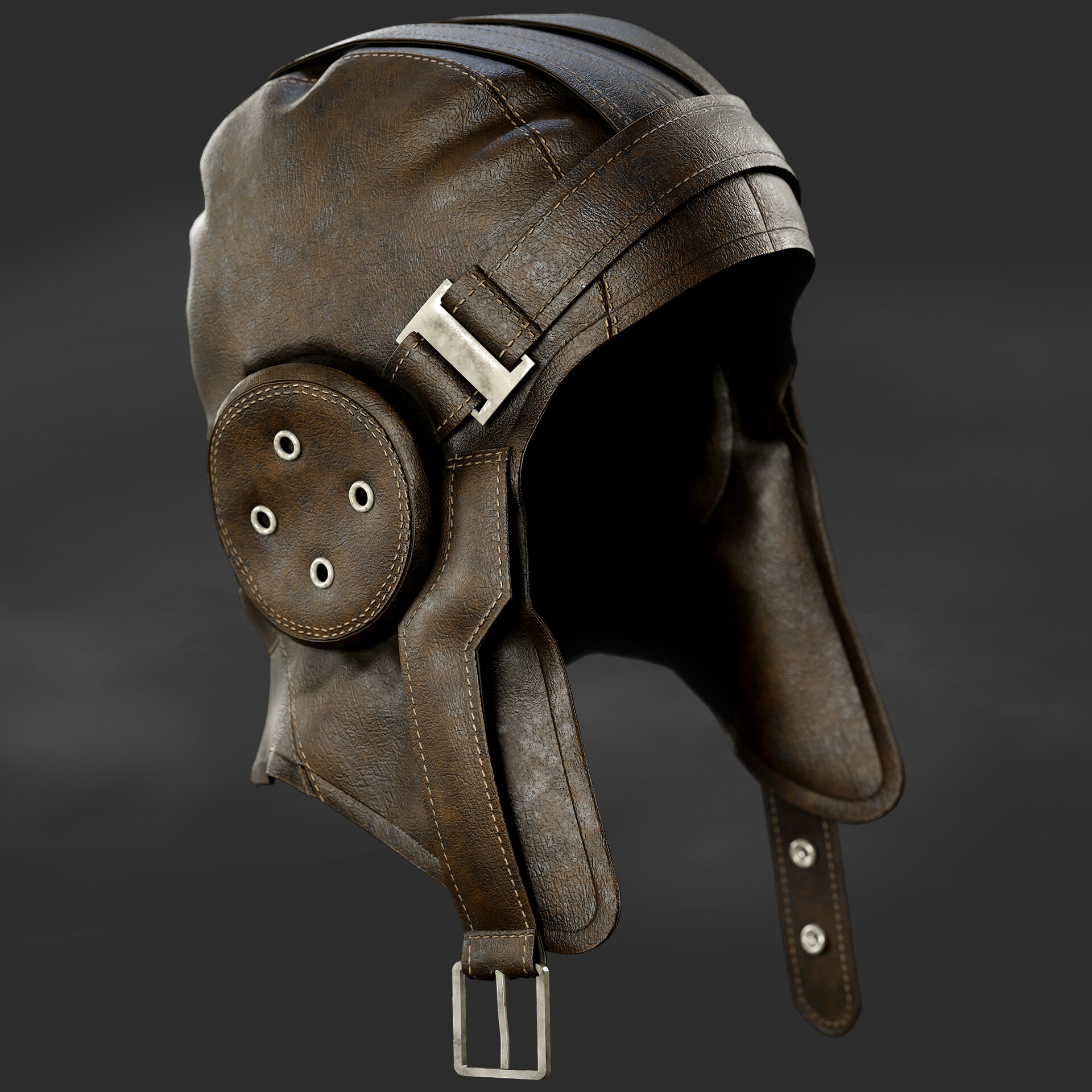 ArtStation Leather Aviator Hats Marvelous Designer 4k Textures Smart material
