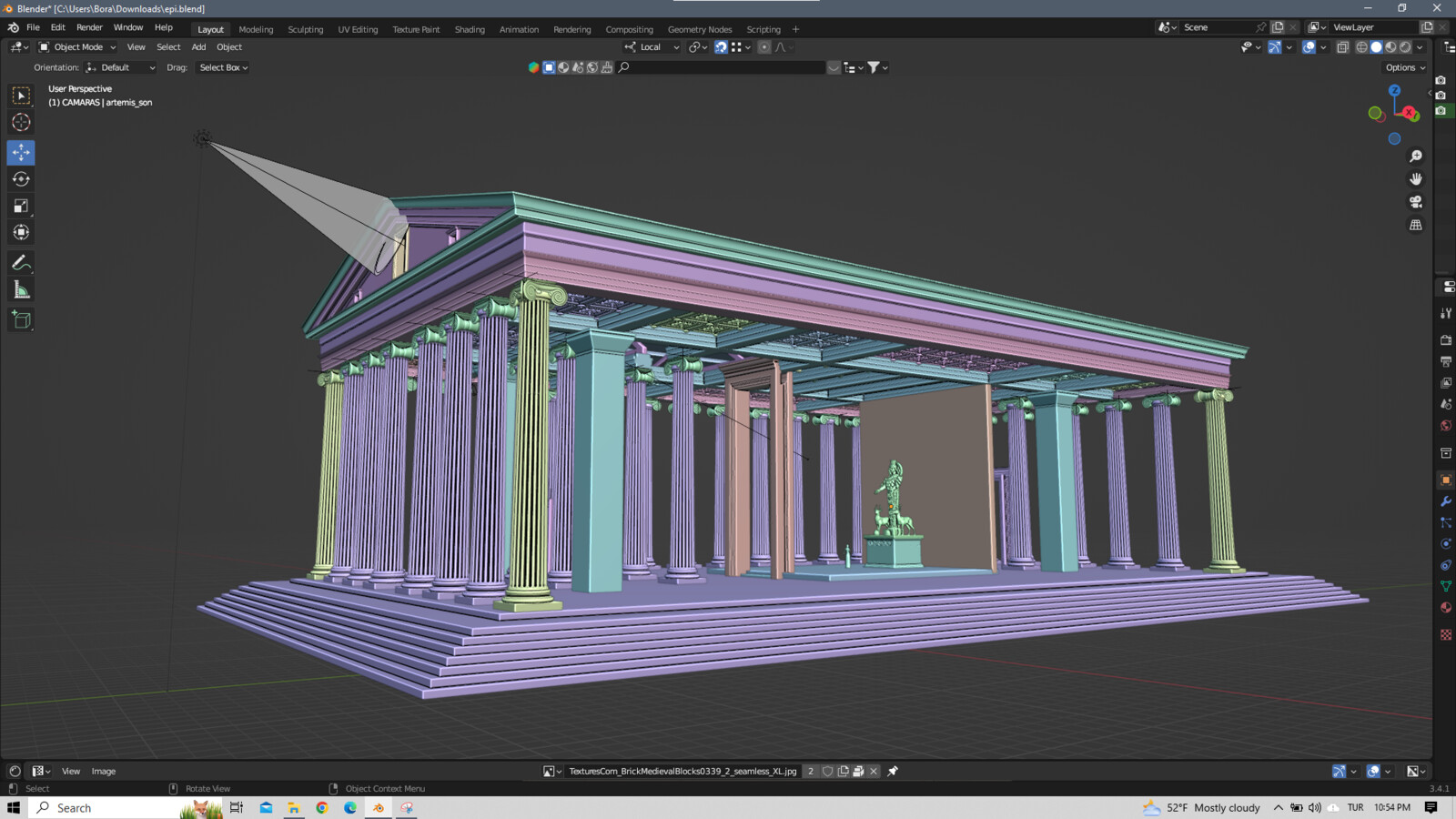 In-Depth Digital Reconstruction of the Temple of Artemis Leukophyrene and Epiphany