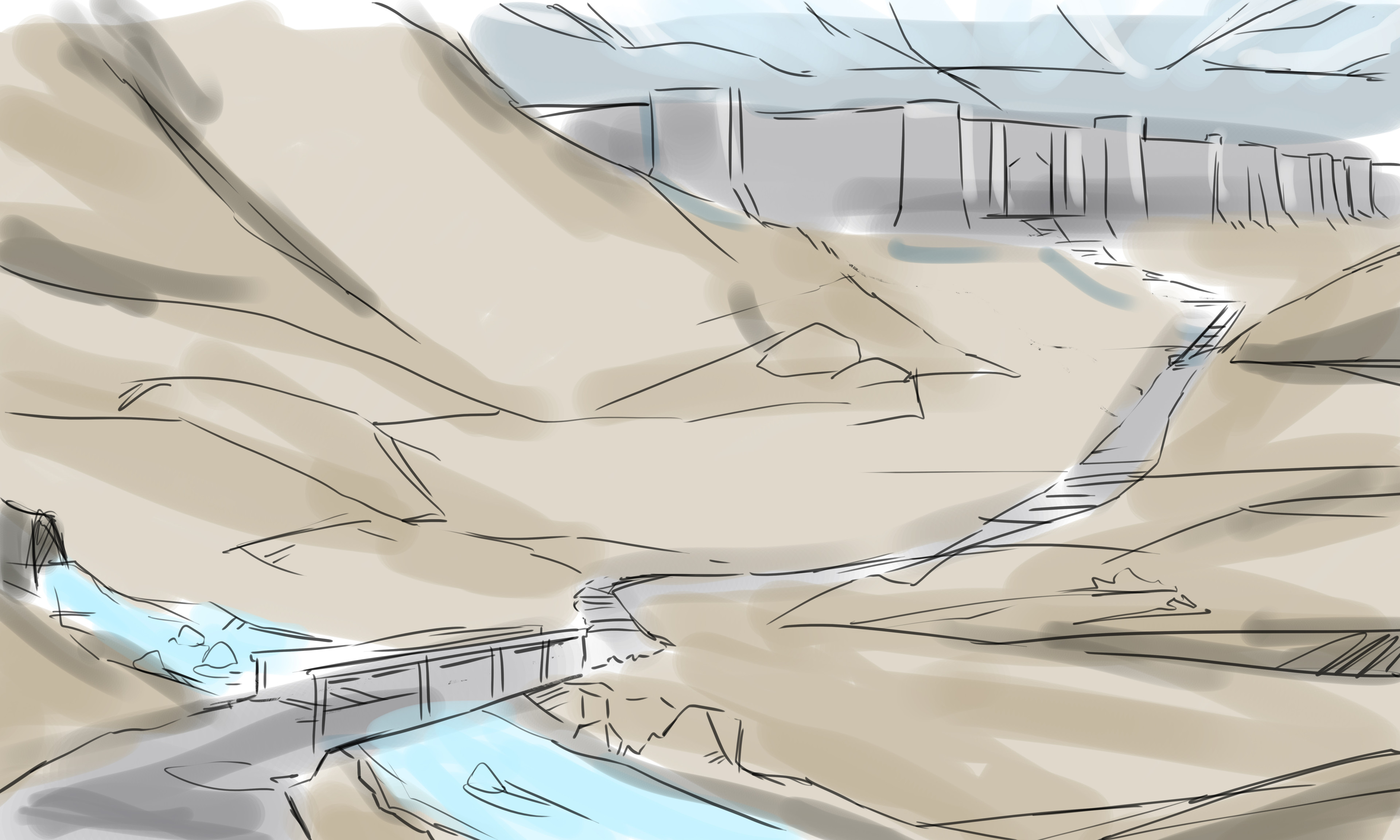 Concept Sketches - Battle Scene Concept Art