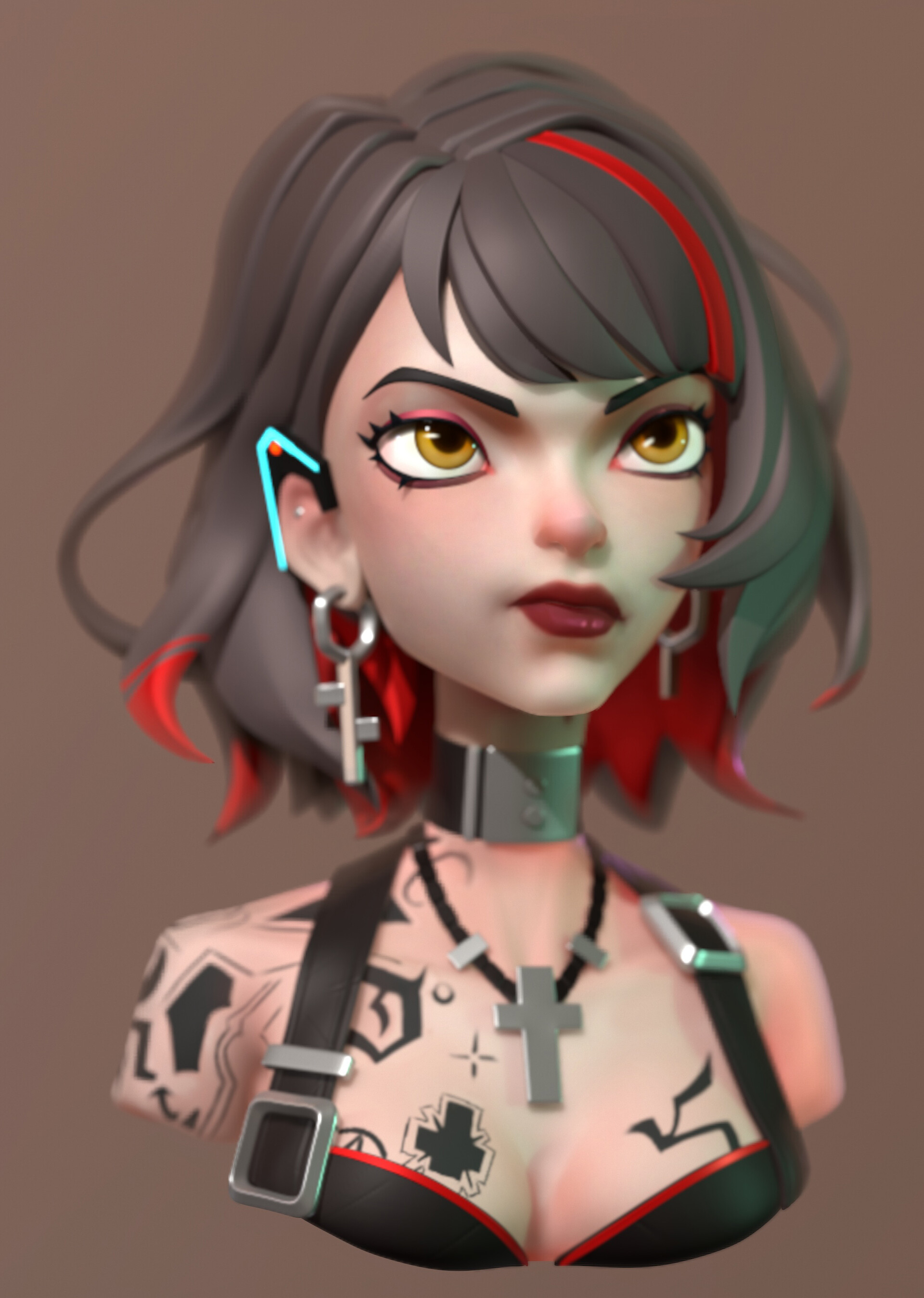 冯亮- 纹身女孩, image size:1920x2697