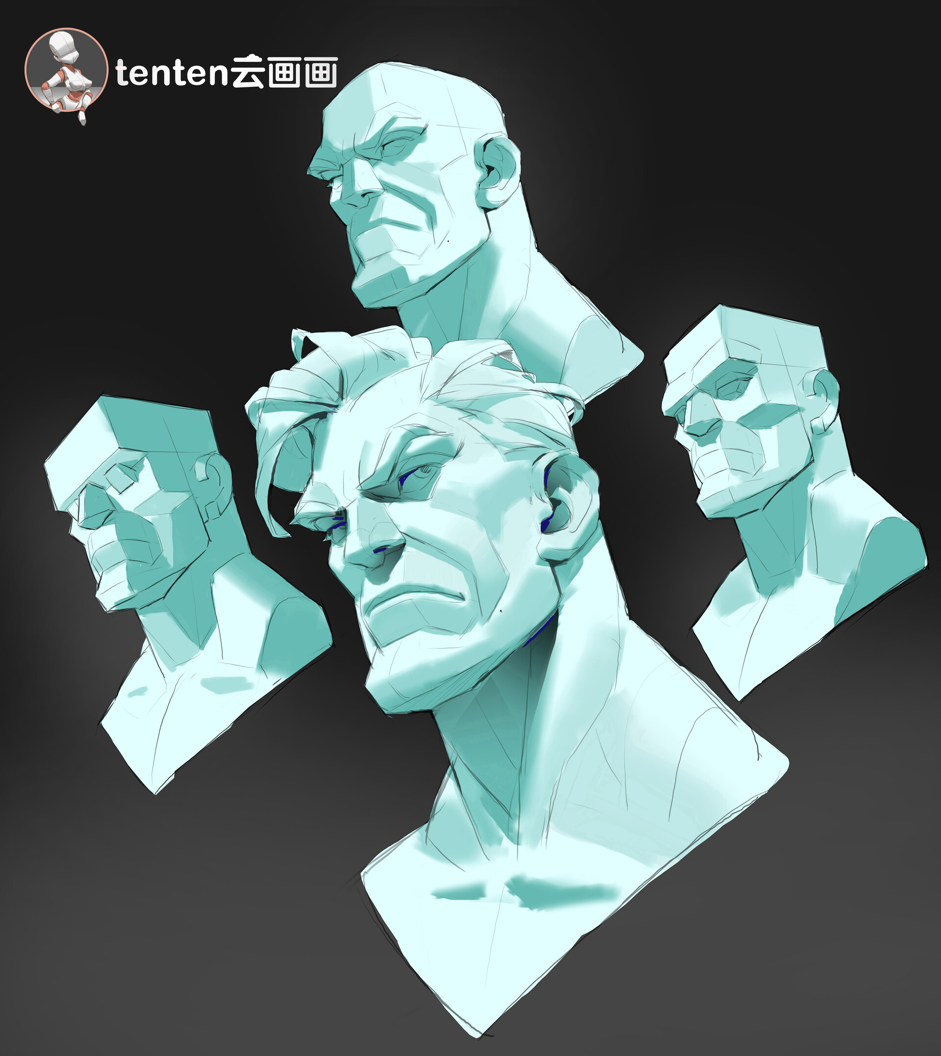 長髮短髮都不是問題！區分三個部位來繪製自然髮型的實踐技巧| 漫畫插畫技法大補帖, image size:1920x2155