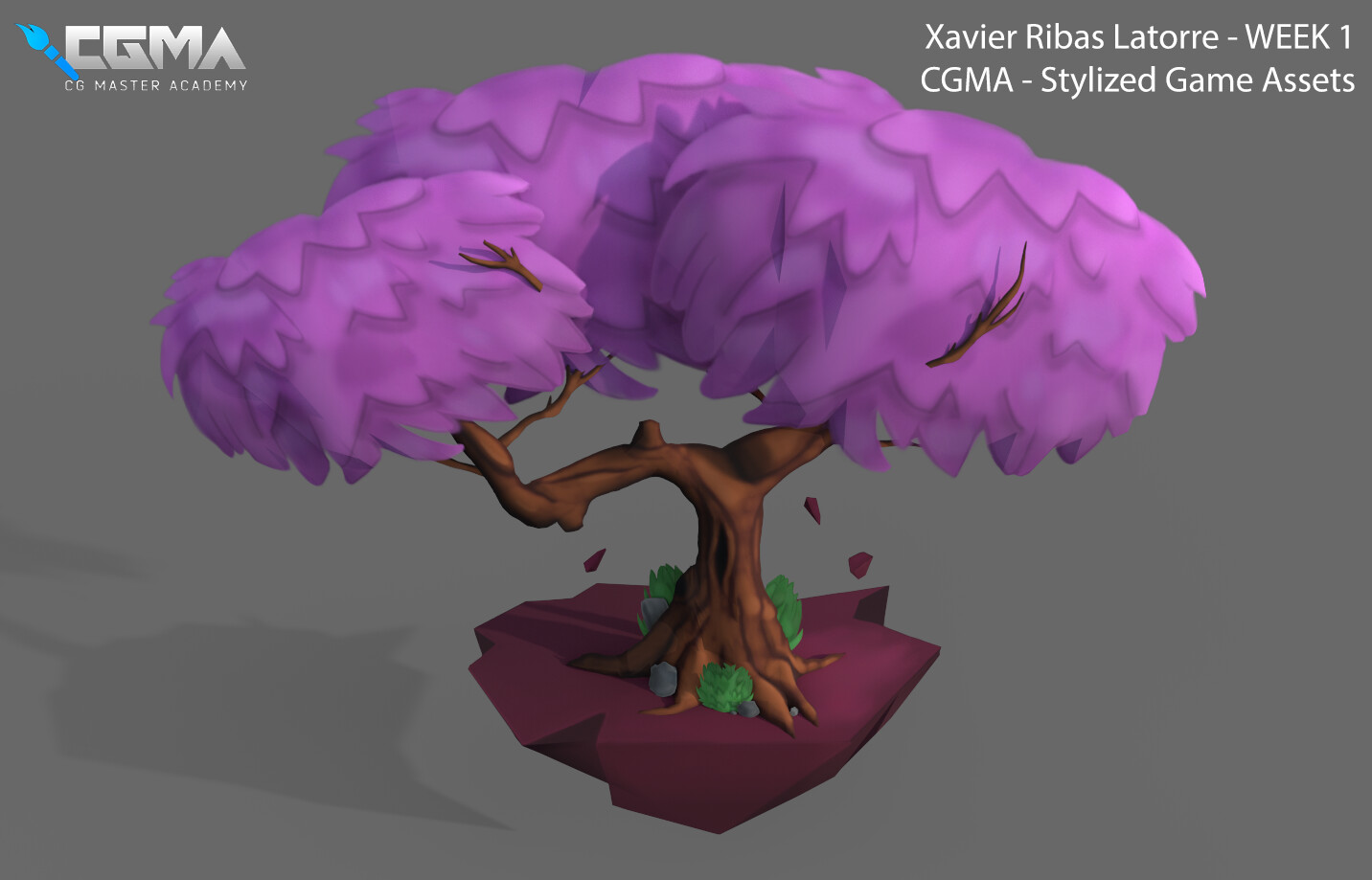 ArtStation - 2.5D Hand-painted Tree