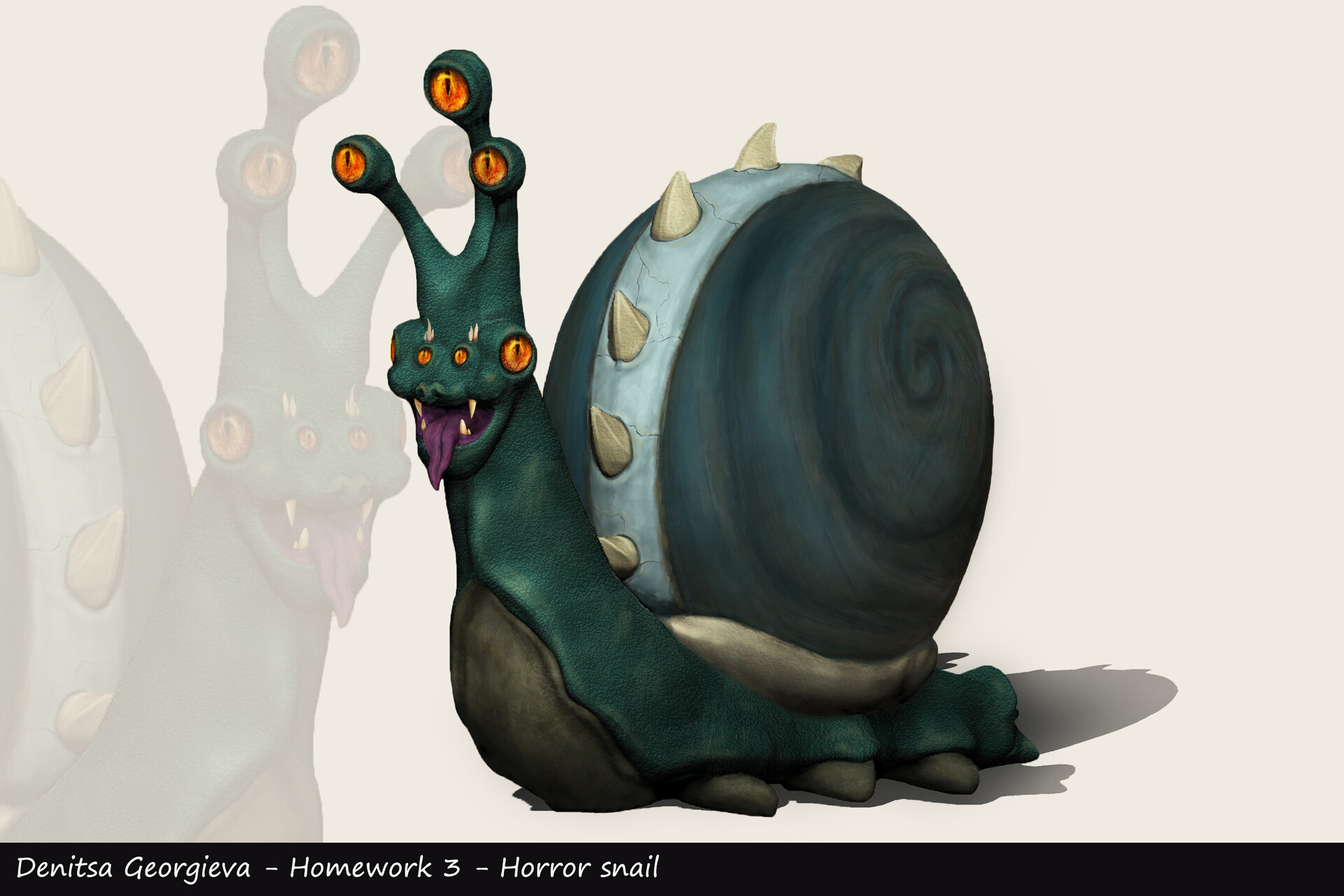 ArtStation Filippo the not so horror snail