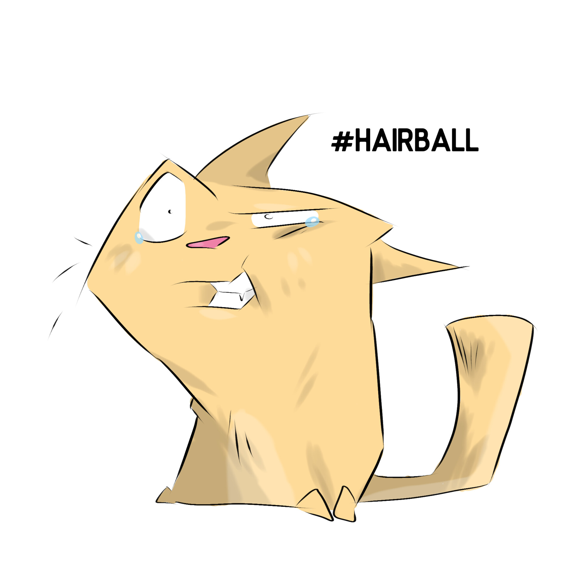 Hairball. Illustration by Matt Moriarty