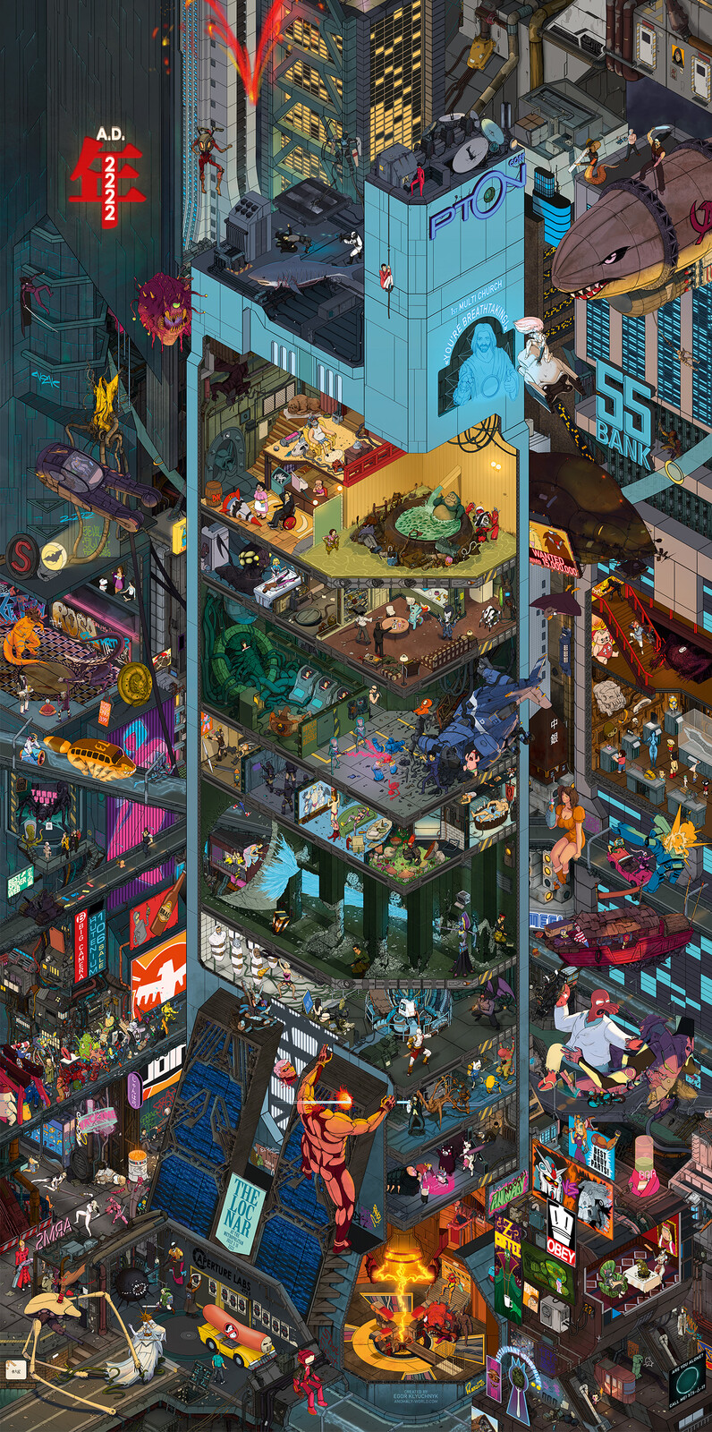 Puzzle version slightly taller and have more details.