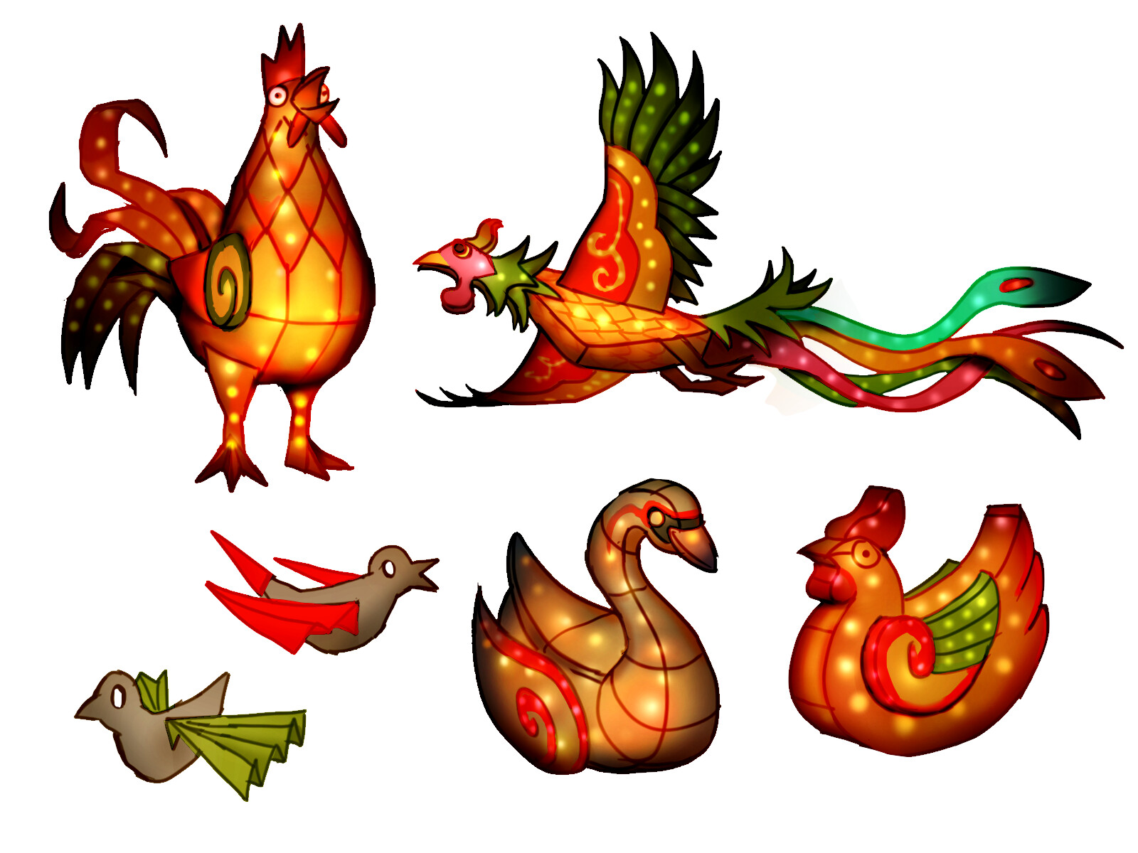 Bird themed Lanterns