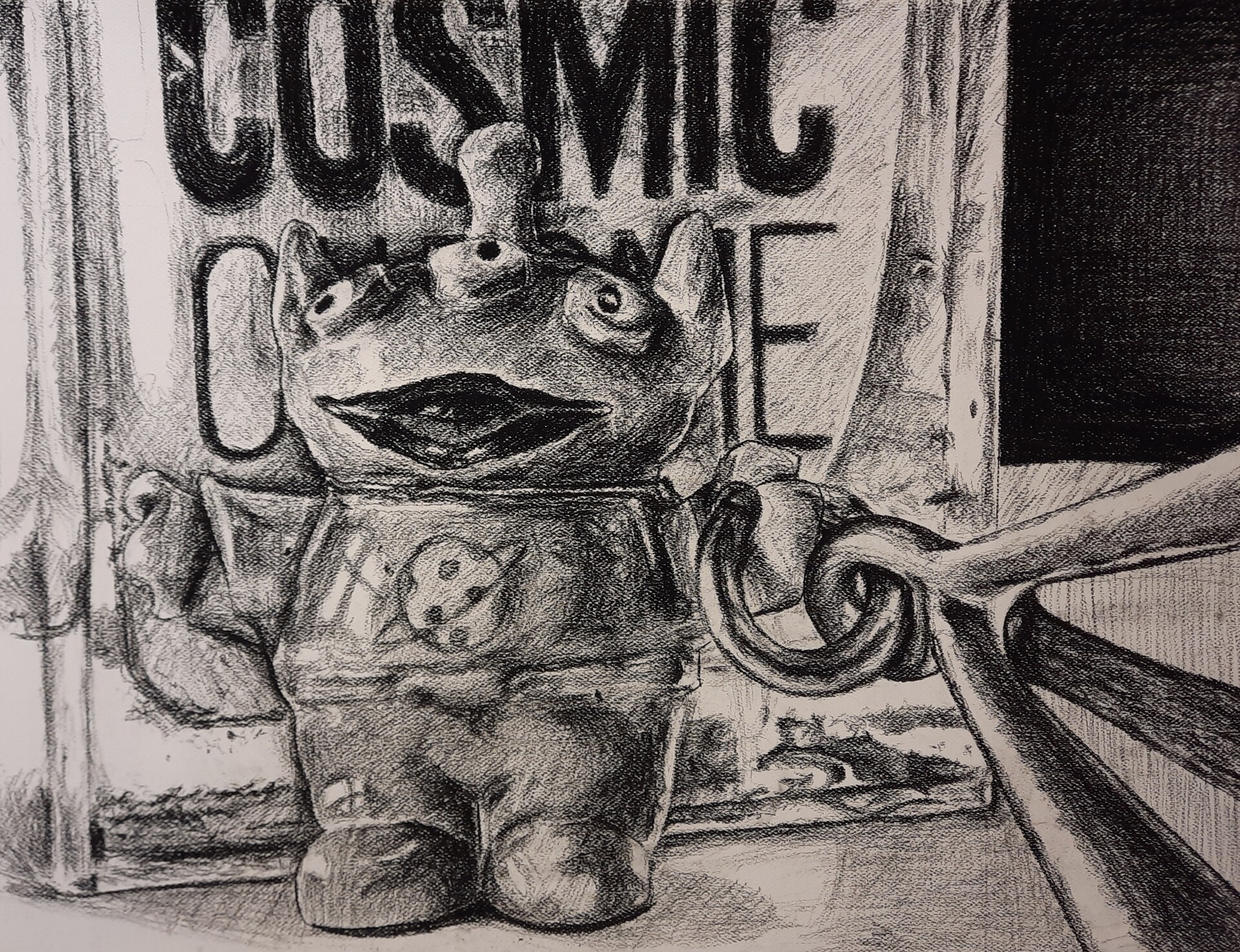 ArtStation Green Alien and Nail Varnish Charcoal