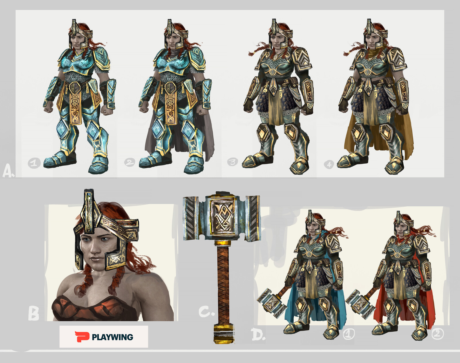Dwarf Warrior Concept Art-Playwing