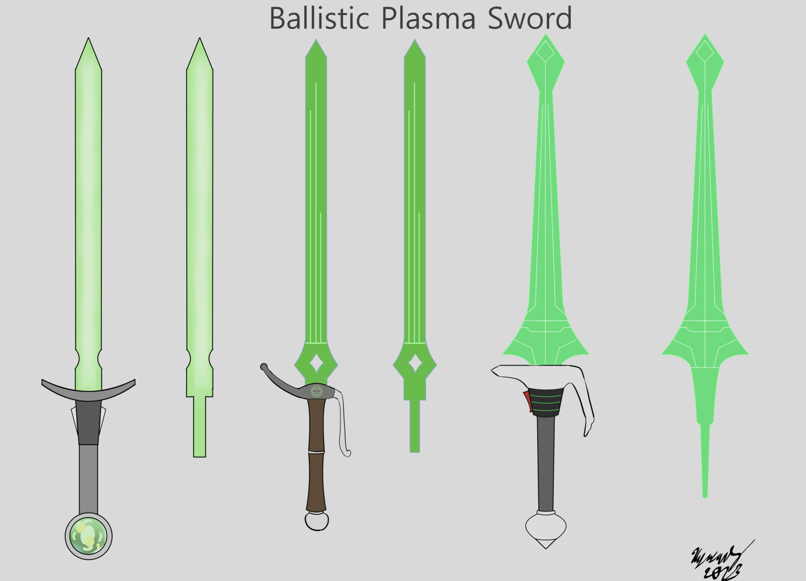 Ballistic Plasma Sword concepts