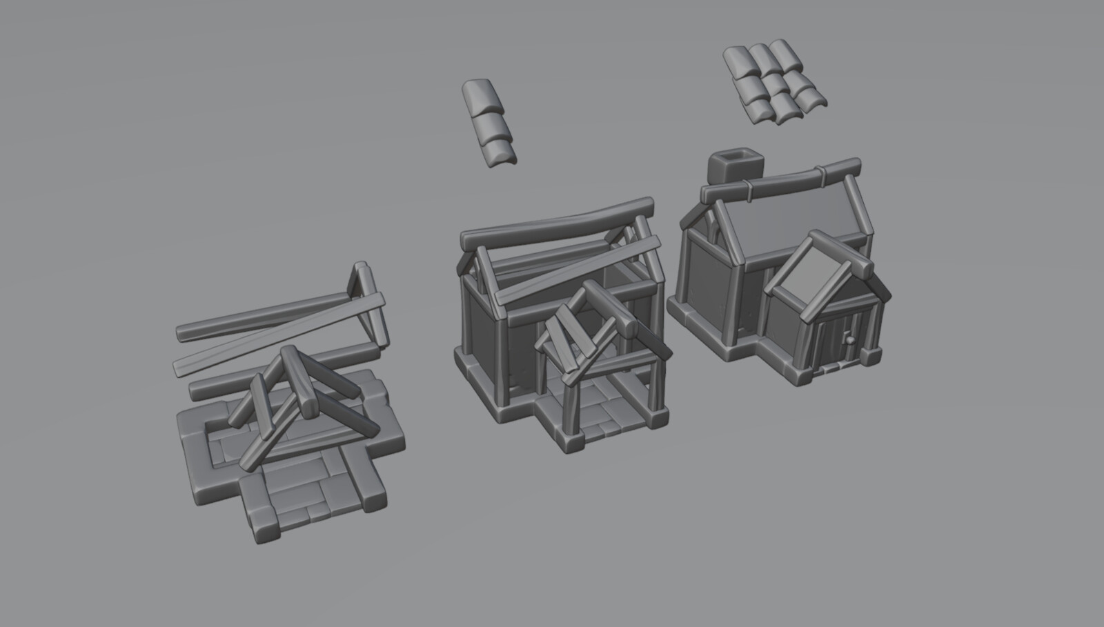 High poly houses for baking