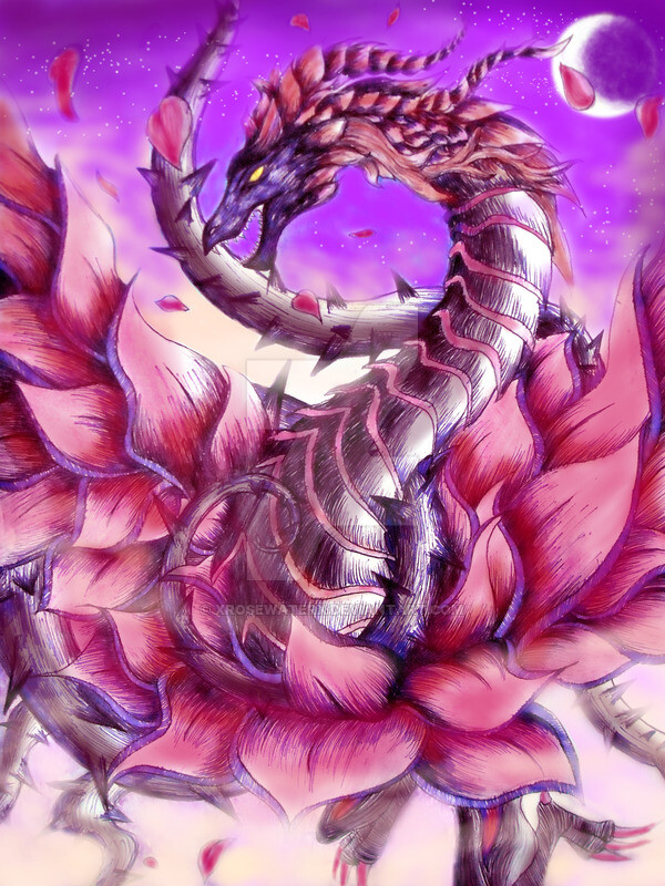 Драконы по цвету. Дракон Роуз аниме. Розовый дракон. Розовый китайский дракон. Розовые драконы цветочные.