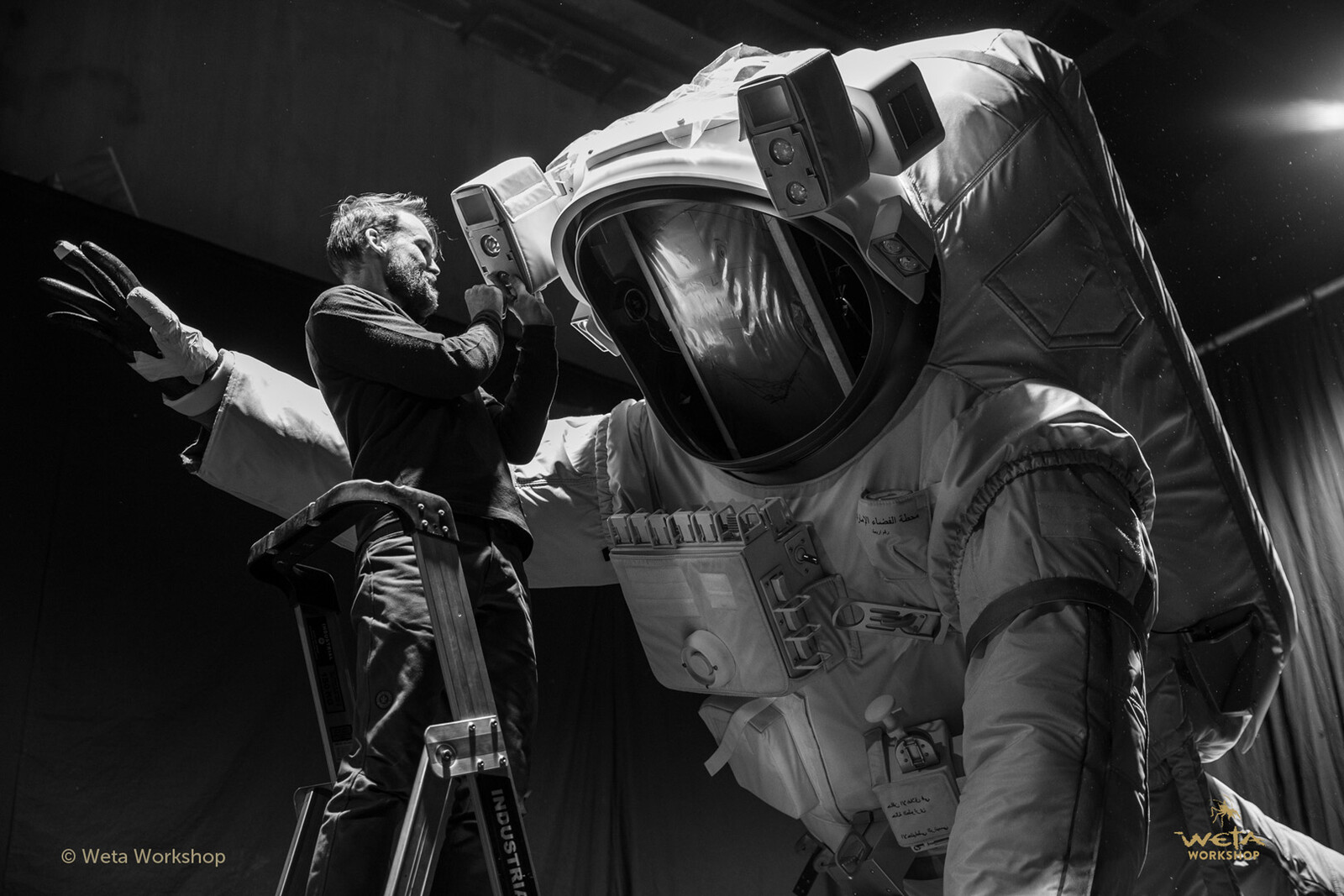 Hamish Gary assembling the astronaut 