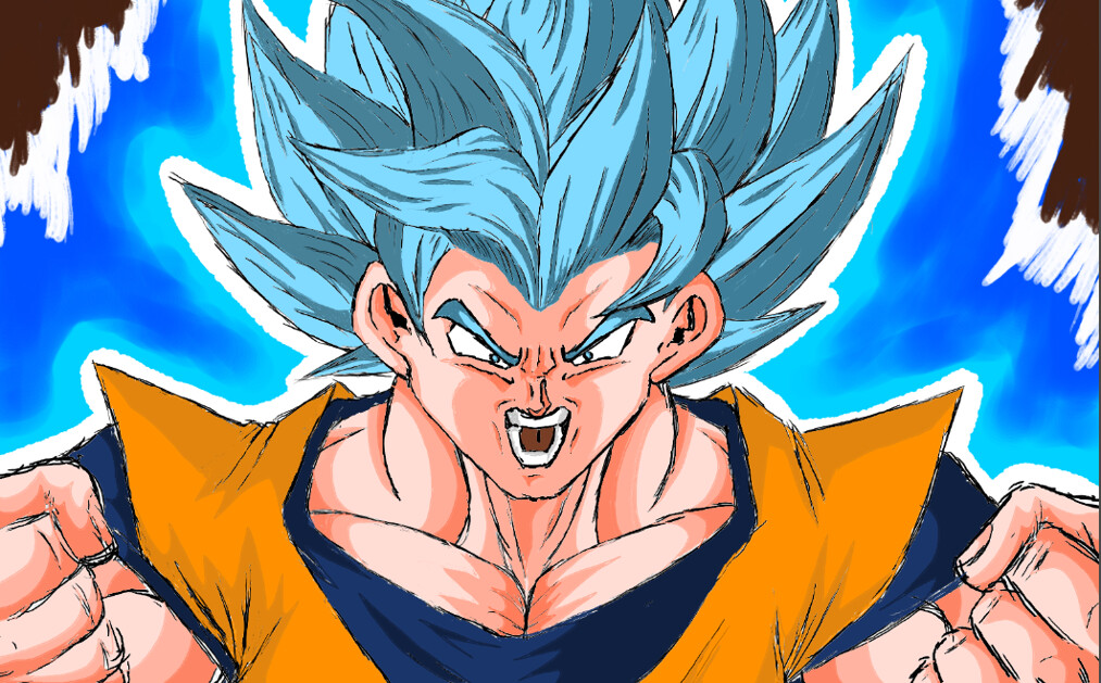 ArtStation - time to get serious! - ssjss son Goku