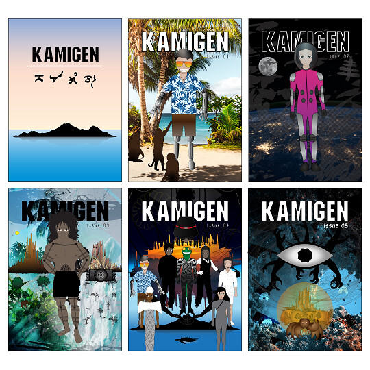 Book cover and original comic issues