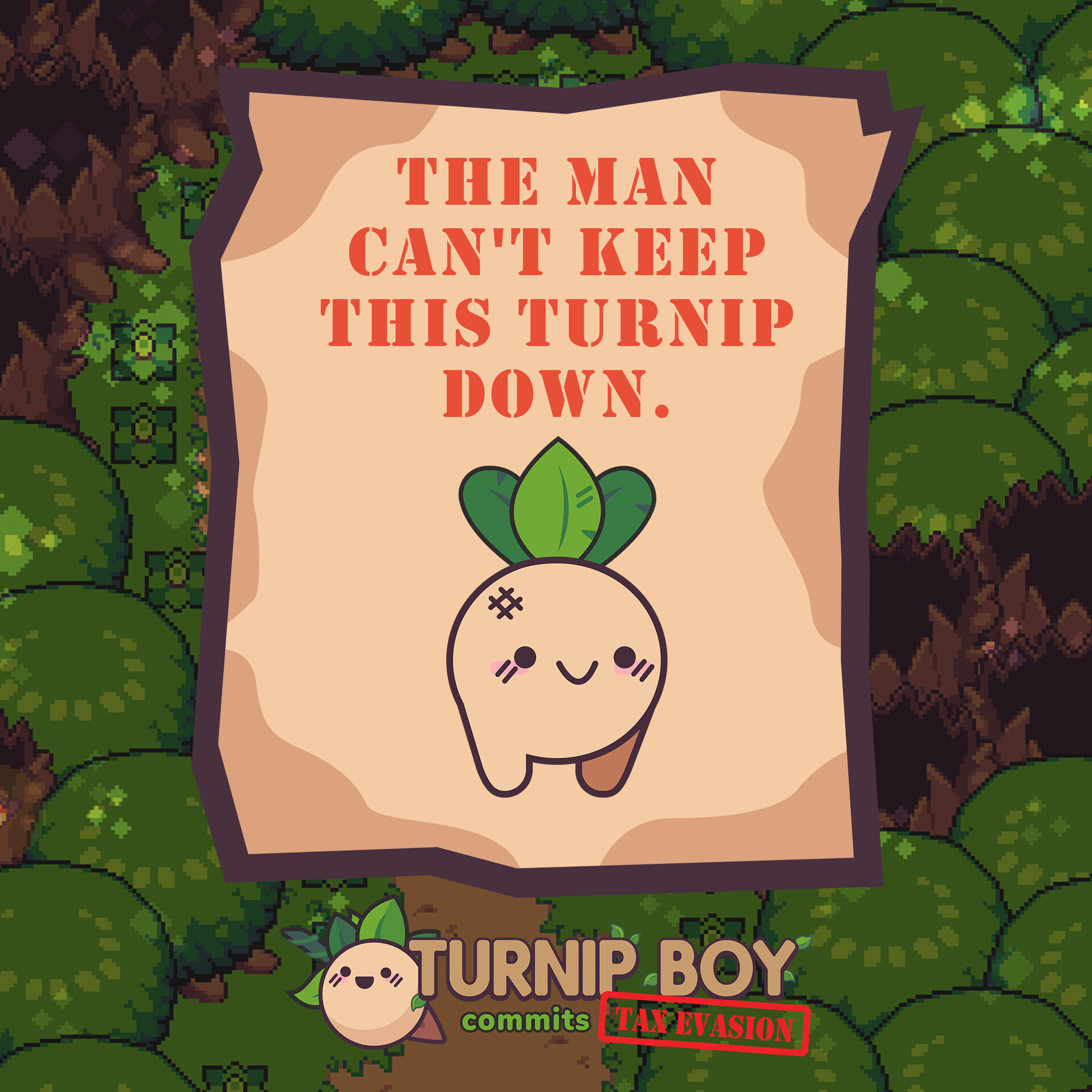 ArtStation Turnip Boy Commits Tax Evasion Social Media Graphics