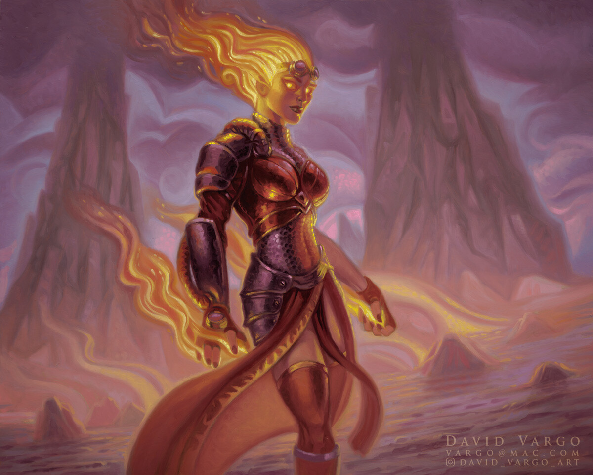 Chandra Nalaar. Oil on panel.