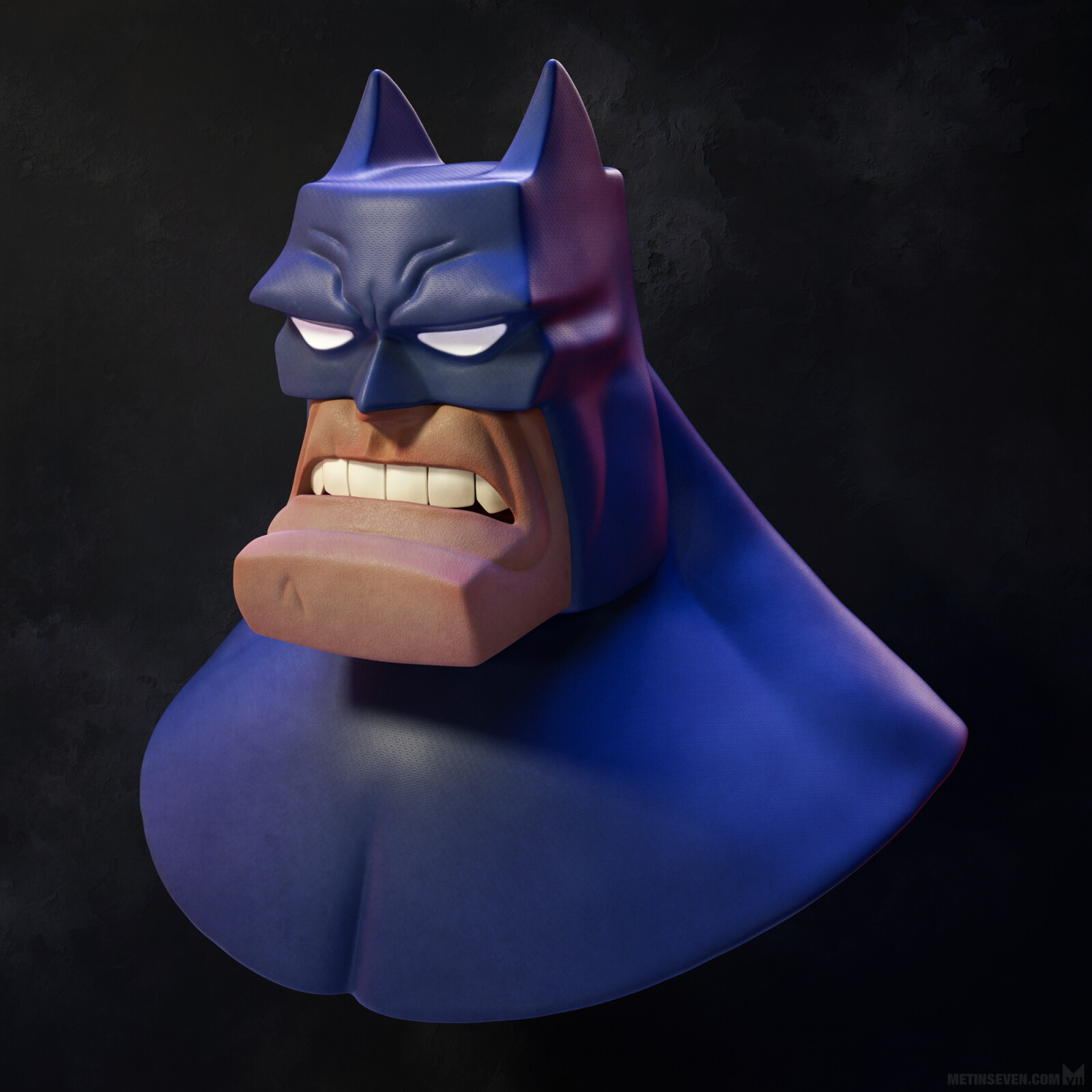 Stylized Batman bust sculpture. 🦇 | Concept: Alberto Camara