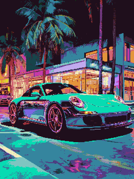 ArtStation - Porsche Cayman Night