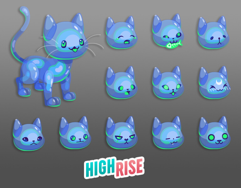 Highrise Land: Premium Slime Cat - Face