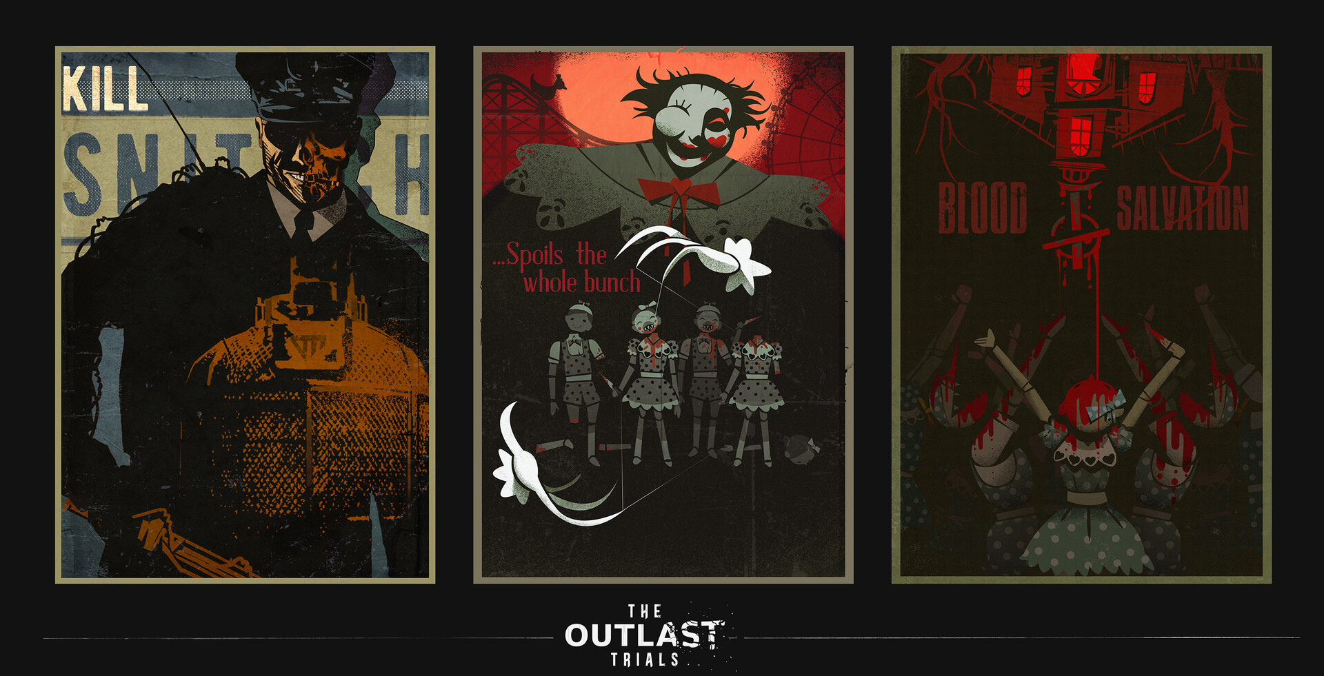 The Outlast Trials Poster Gaming Poster 4 Colors Video Game 