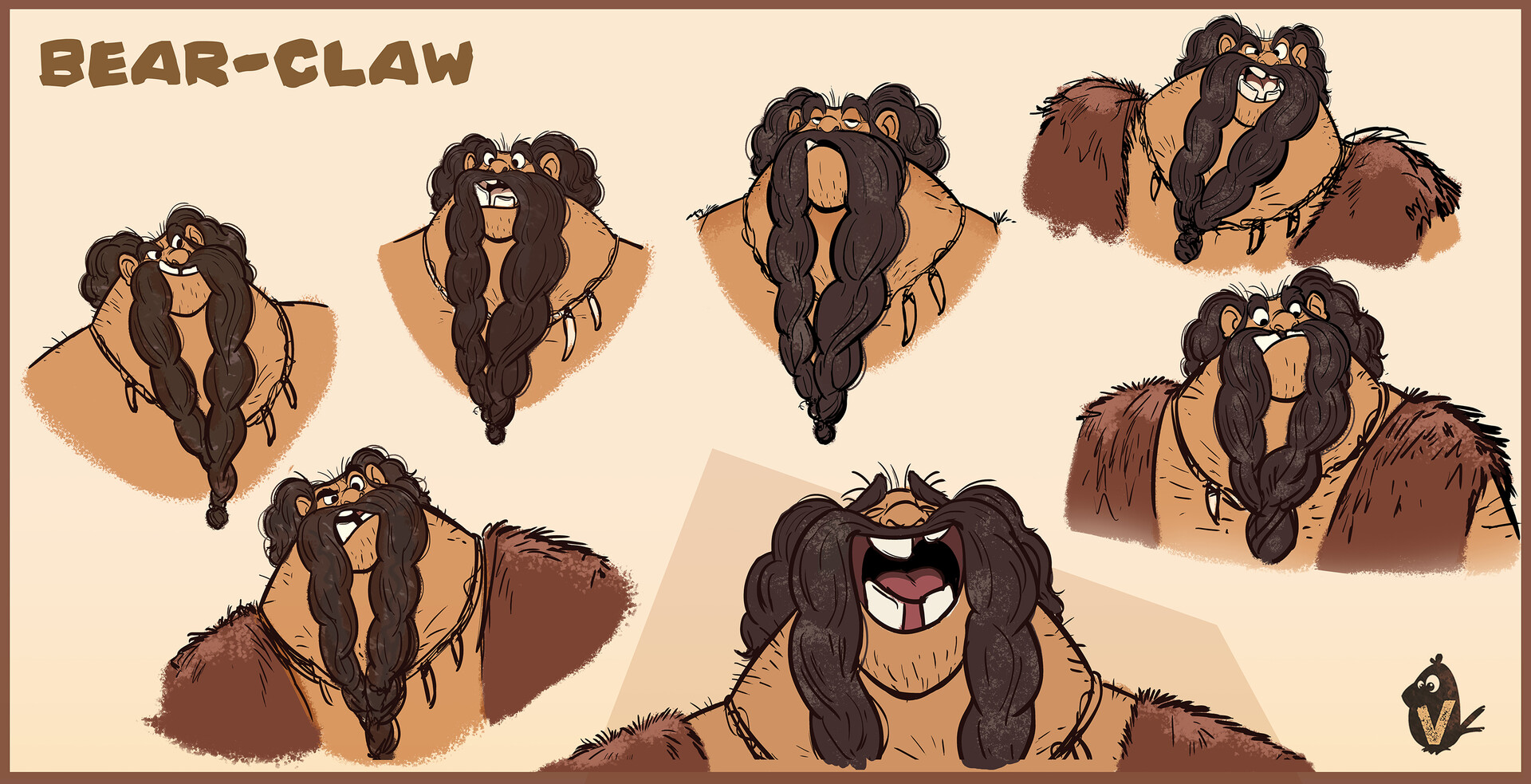 ArtStation - Bear claw expressions