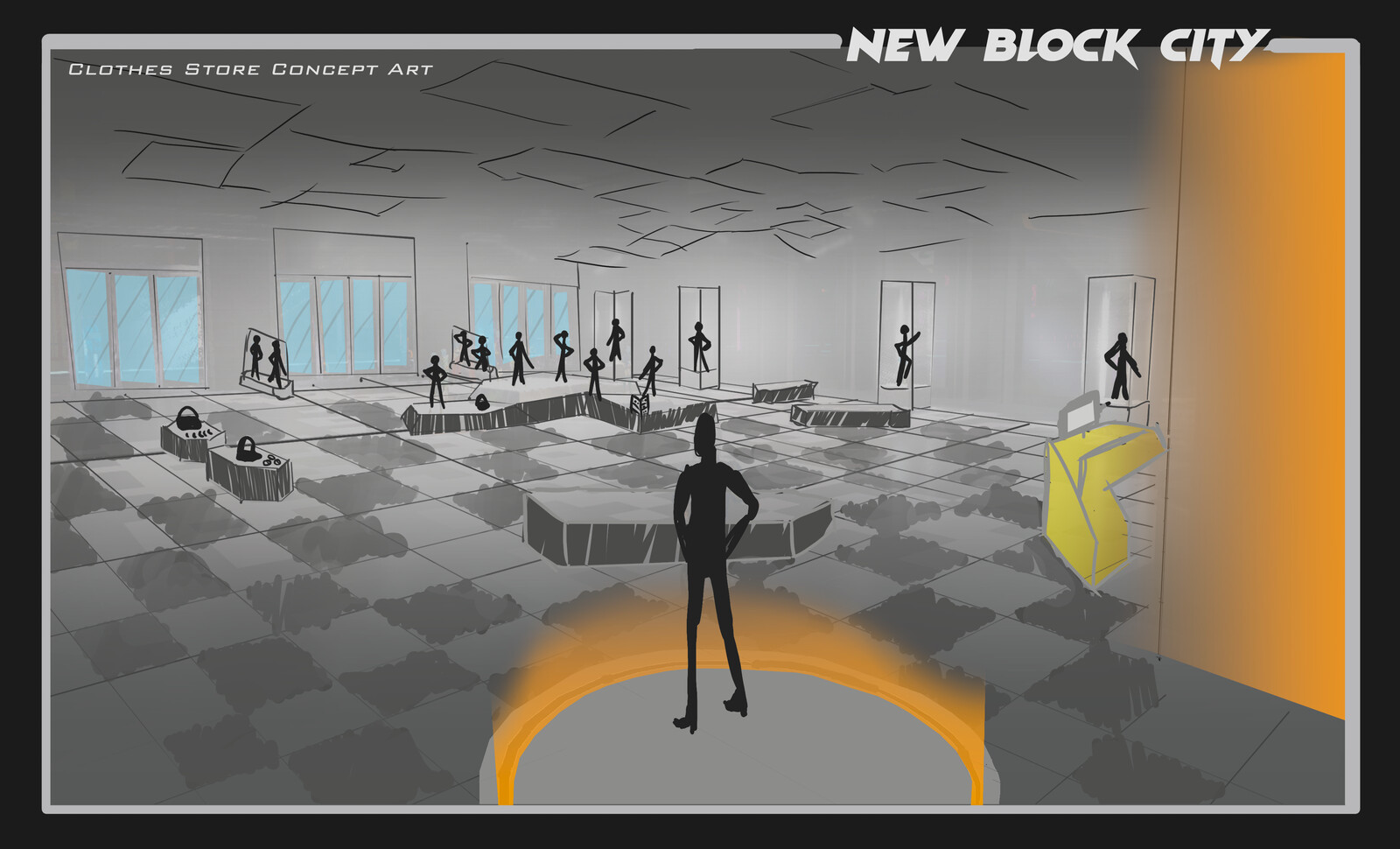 Clothes Shop Concept art