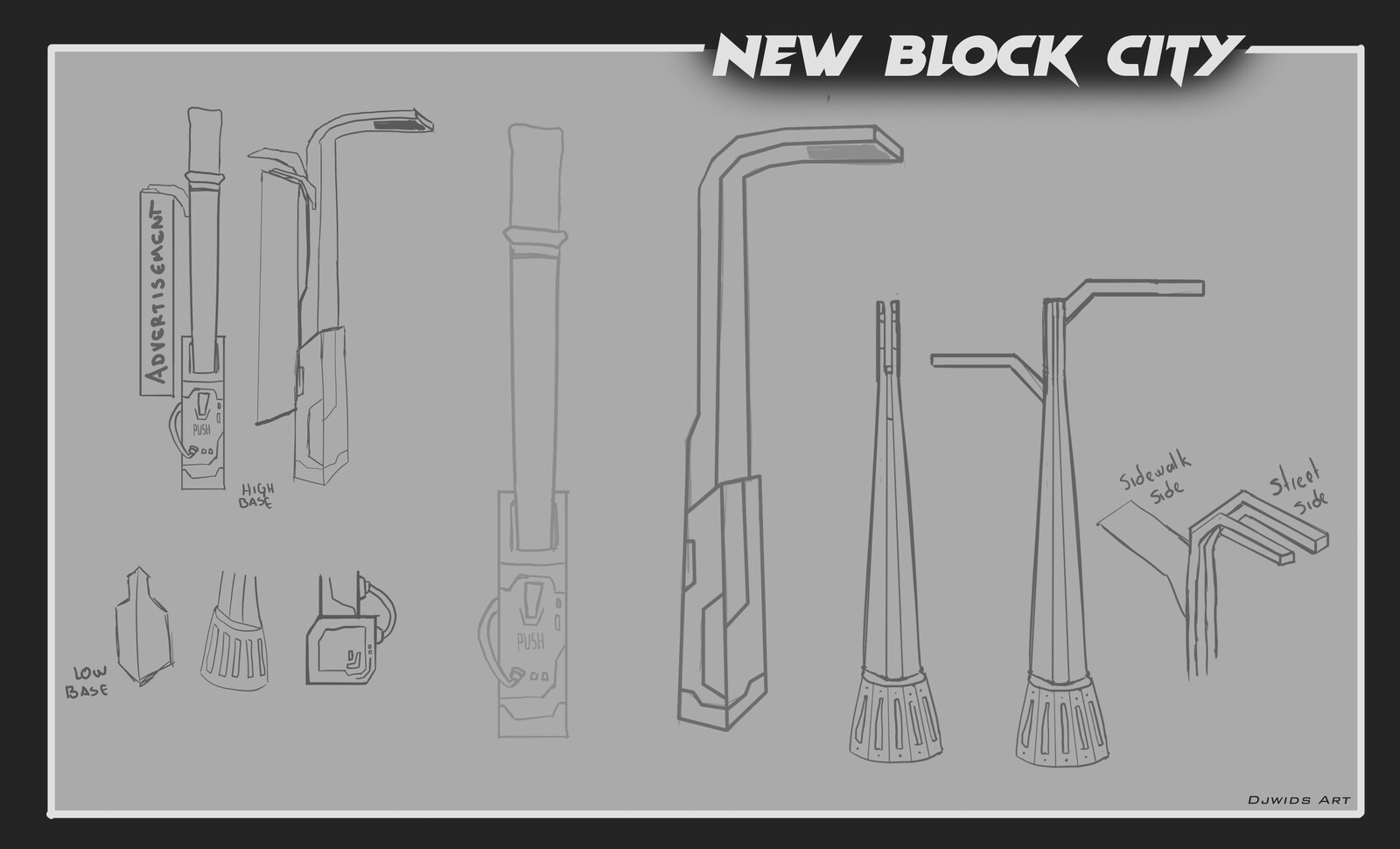 Props, Street Lights Concept Art