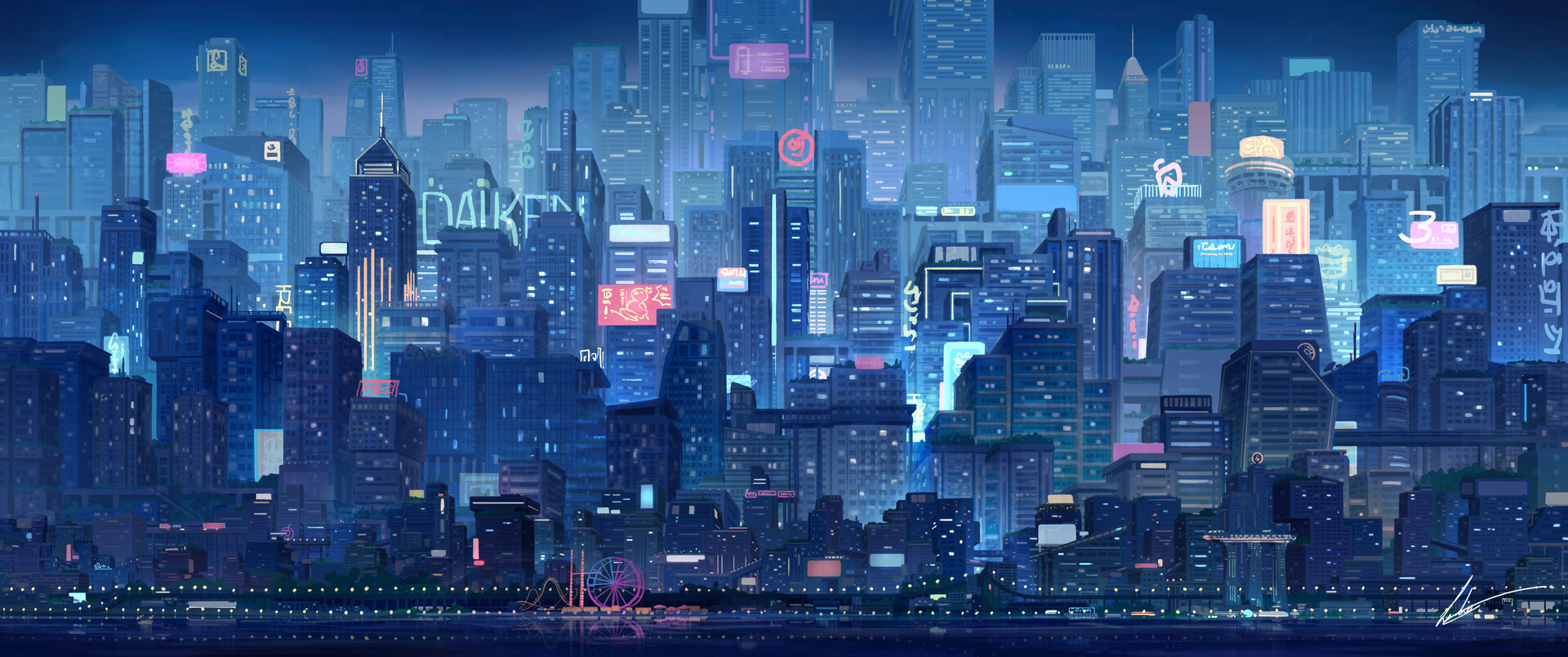 ArtStation - Night Cityscape