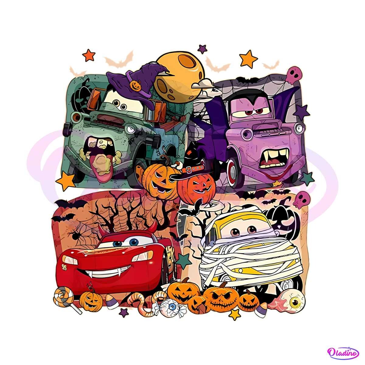 ArtStation Vintage Disney Cars Characters Halloween PNG Download File
