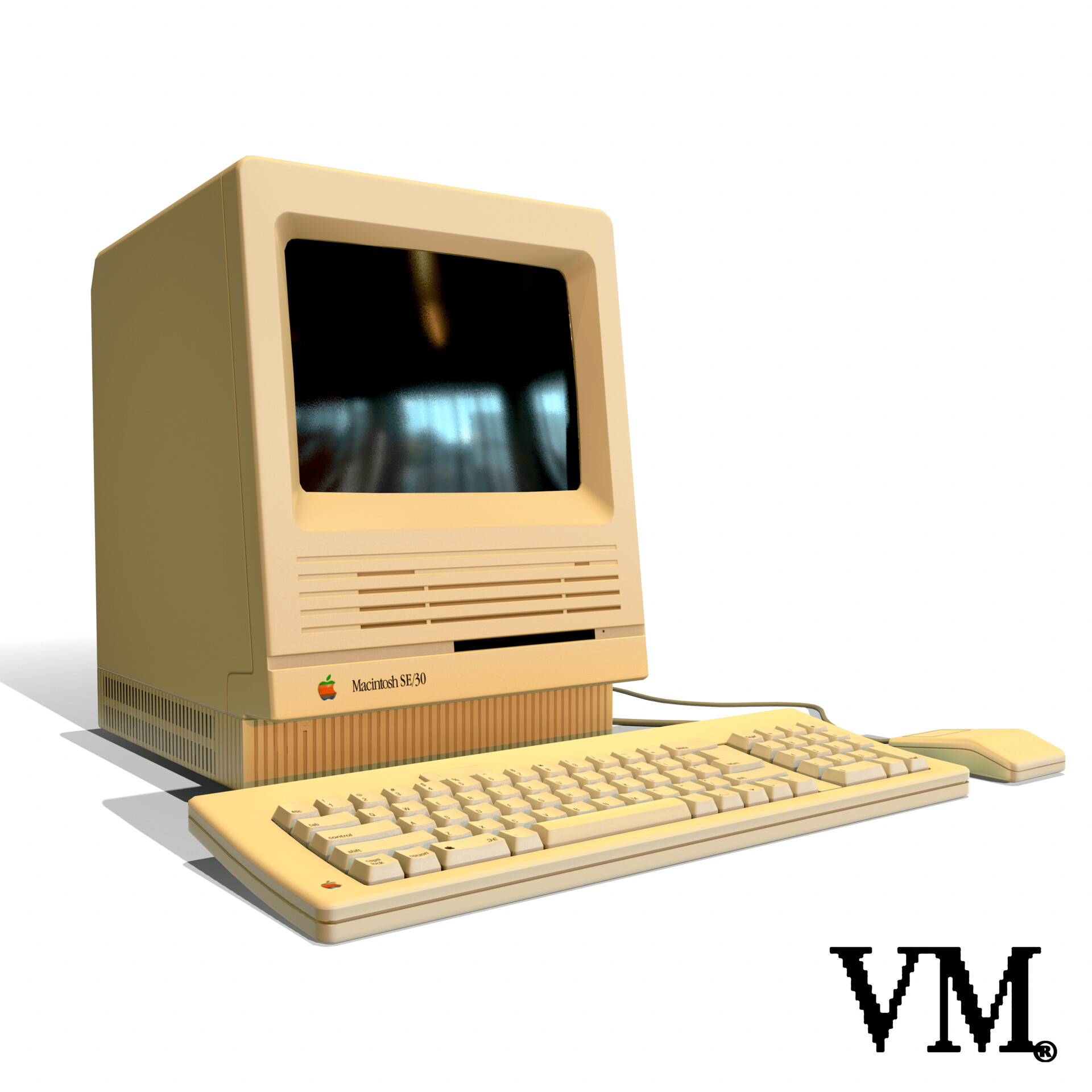 ArtStation - LOW POLY APPLE MACINTOSH SE/30
