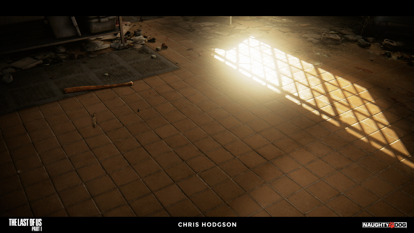 Here is another shot of the generic small ceramic tile material. I am only responsible for creating the source material, not the blending, shader creation, or propping in the screenshot.
