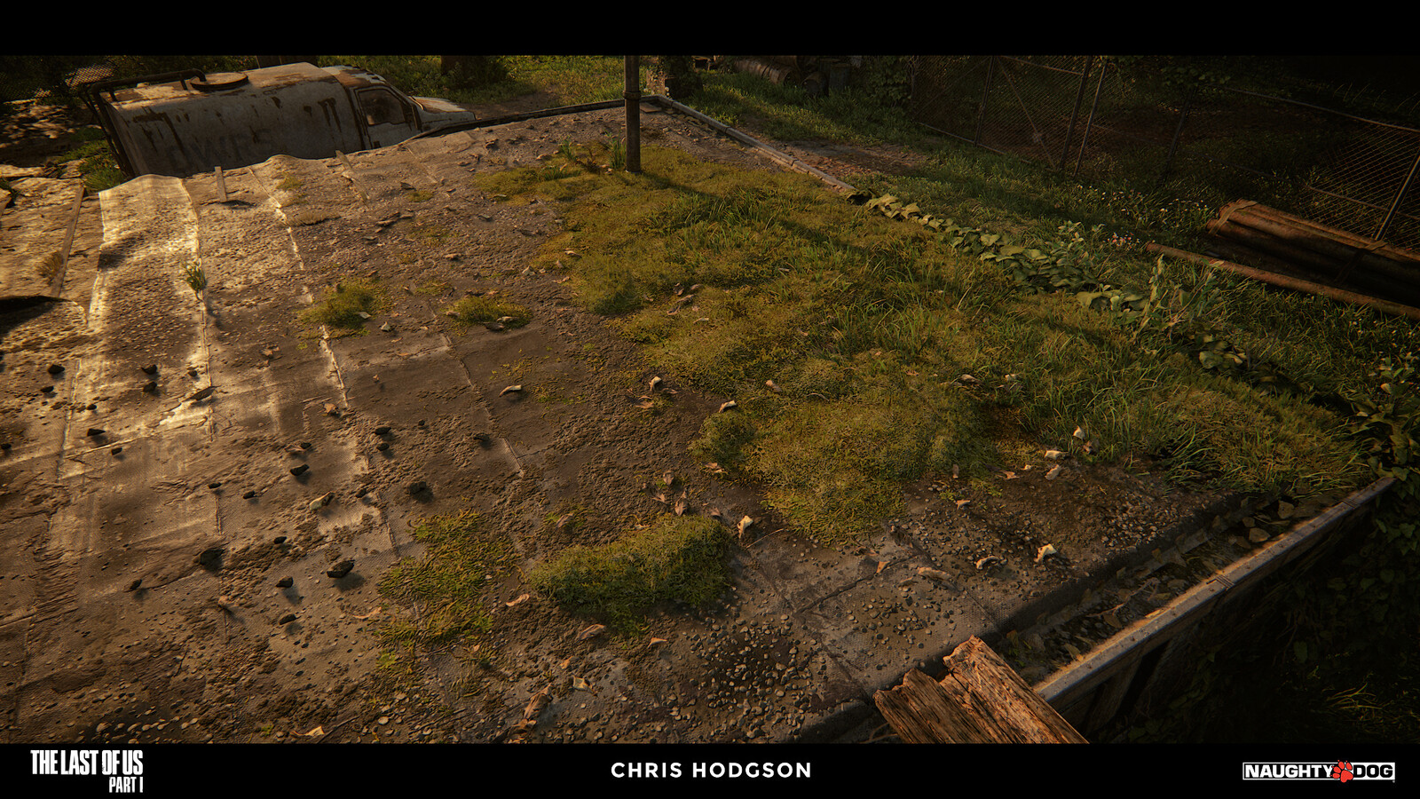 I created this roof felt and moss material for the Naughty Dog material library.
