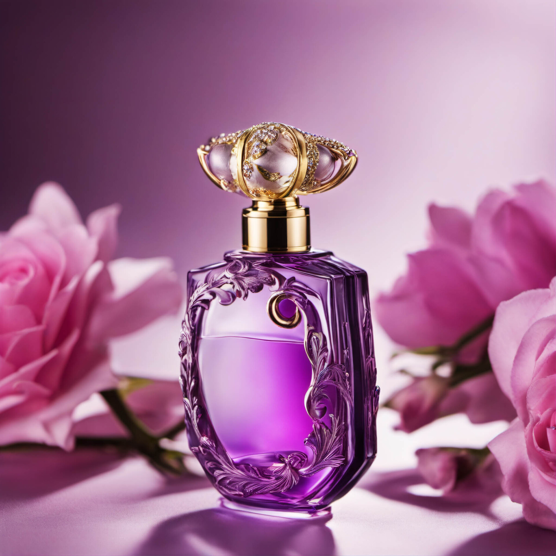 ArtStation - Éclat Rose: Collection of Pink Perfume Bottles