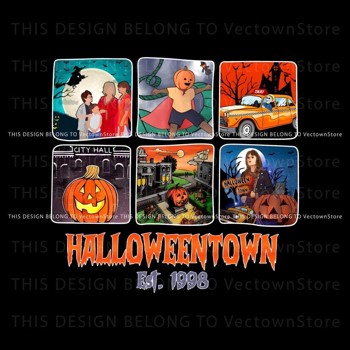 ArtStation Retro Halloweentown Est 1998 PNG Sublimation Download