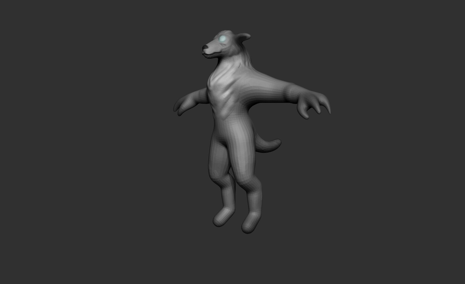 Low poly Werewolf model made in Zbrush.