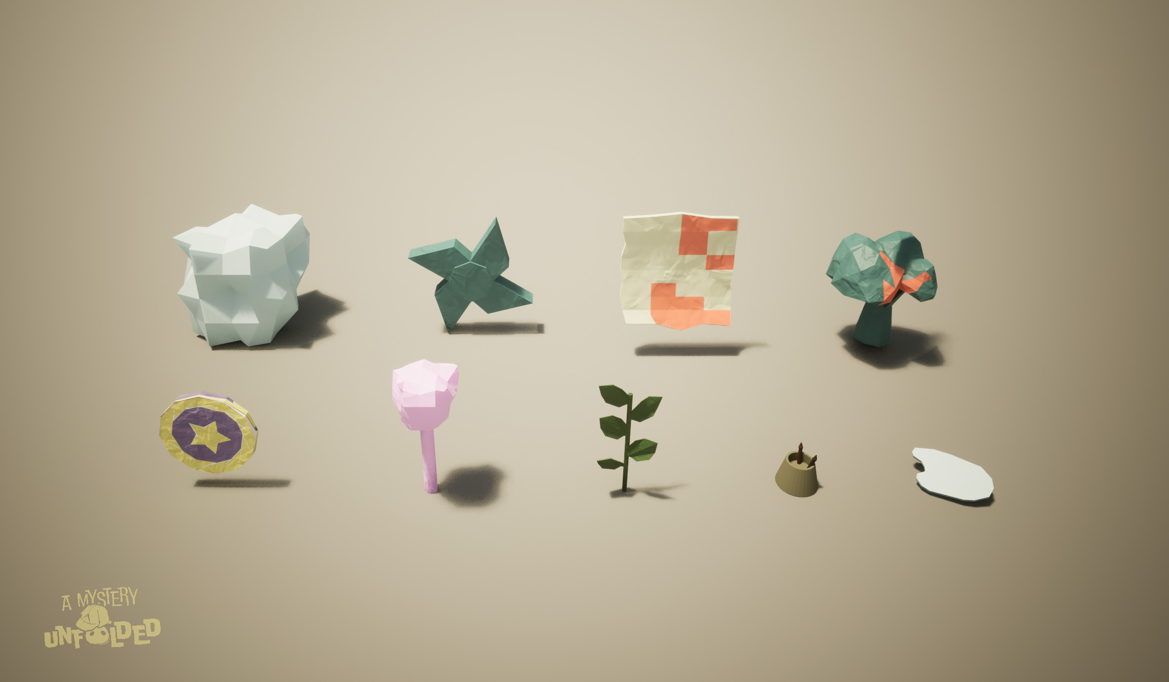 All low poly assets I made for the scene.
