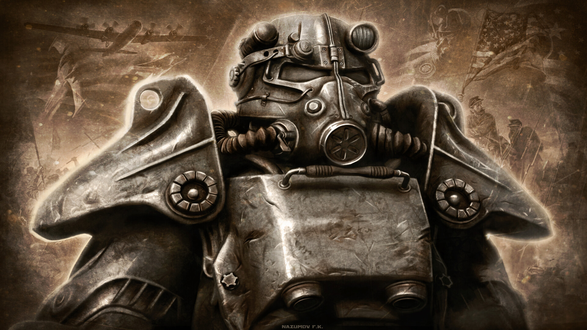 Artstation power armor t 45 fallout 